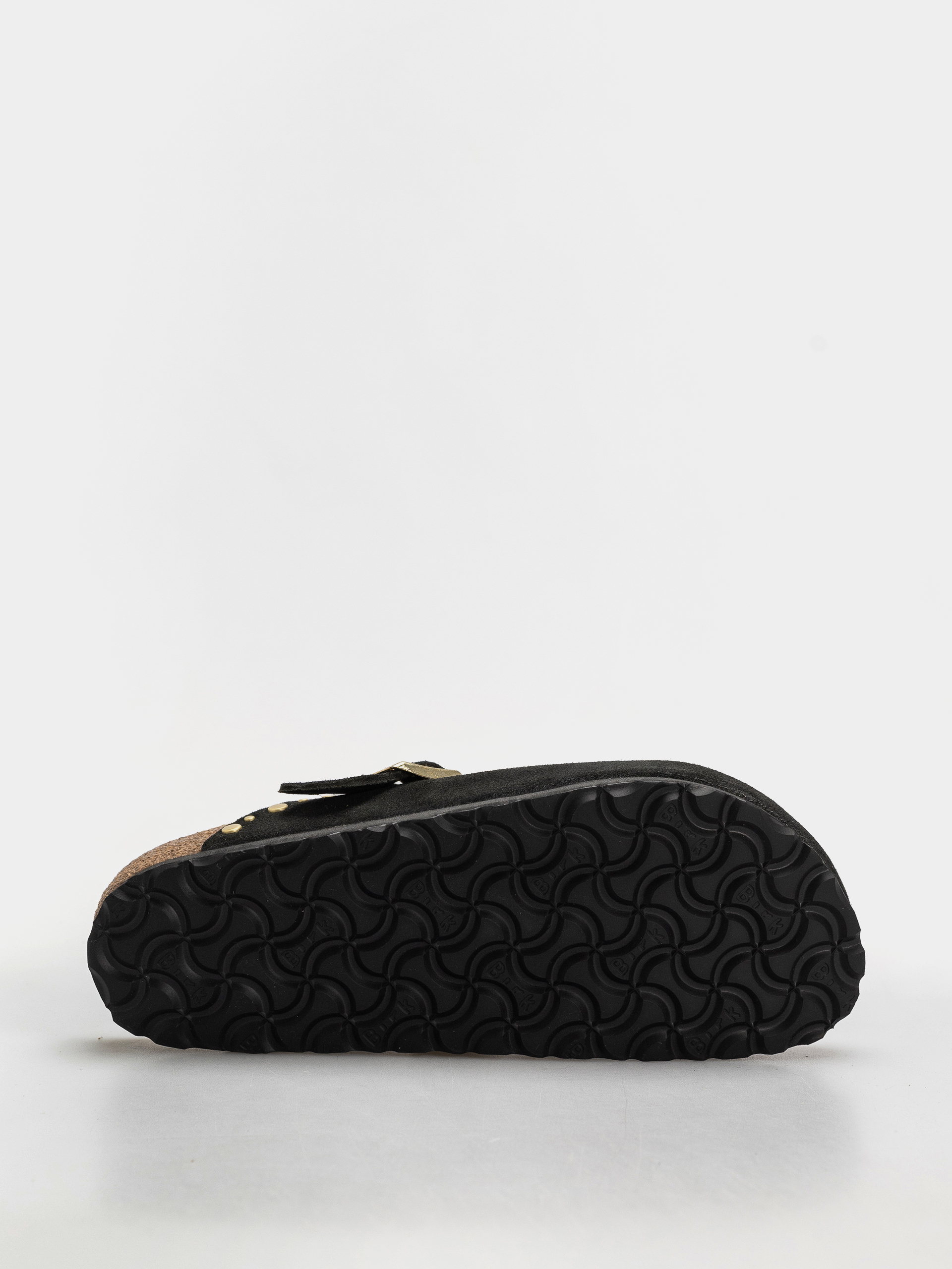 Plážovky Birkenstock Boston Rivets Suede Leather Narrow Wmn (black)