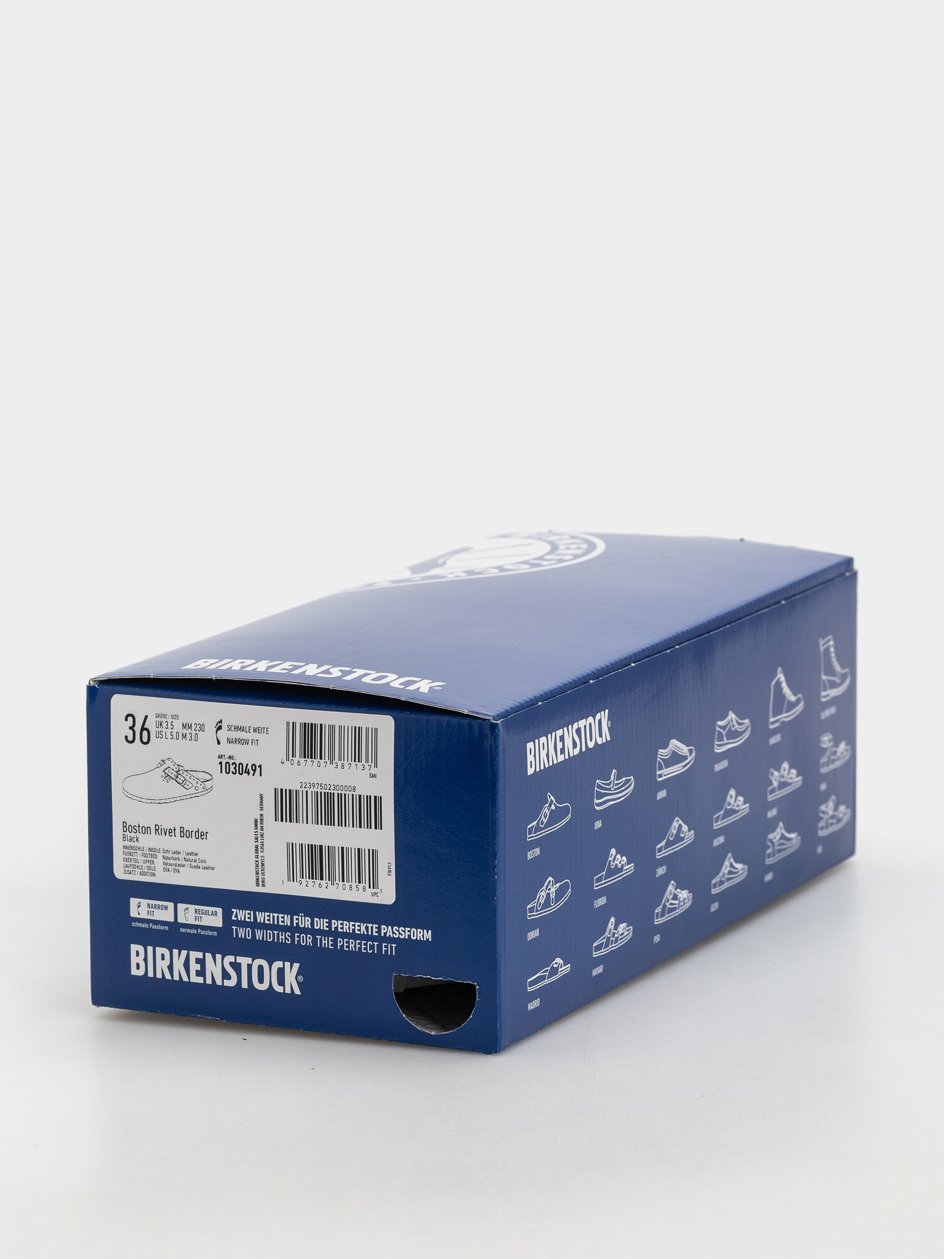 Plážovky Birkenstock Boston Rivets Suede Leather Narrow Wmn (black)