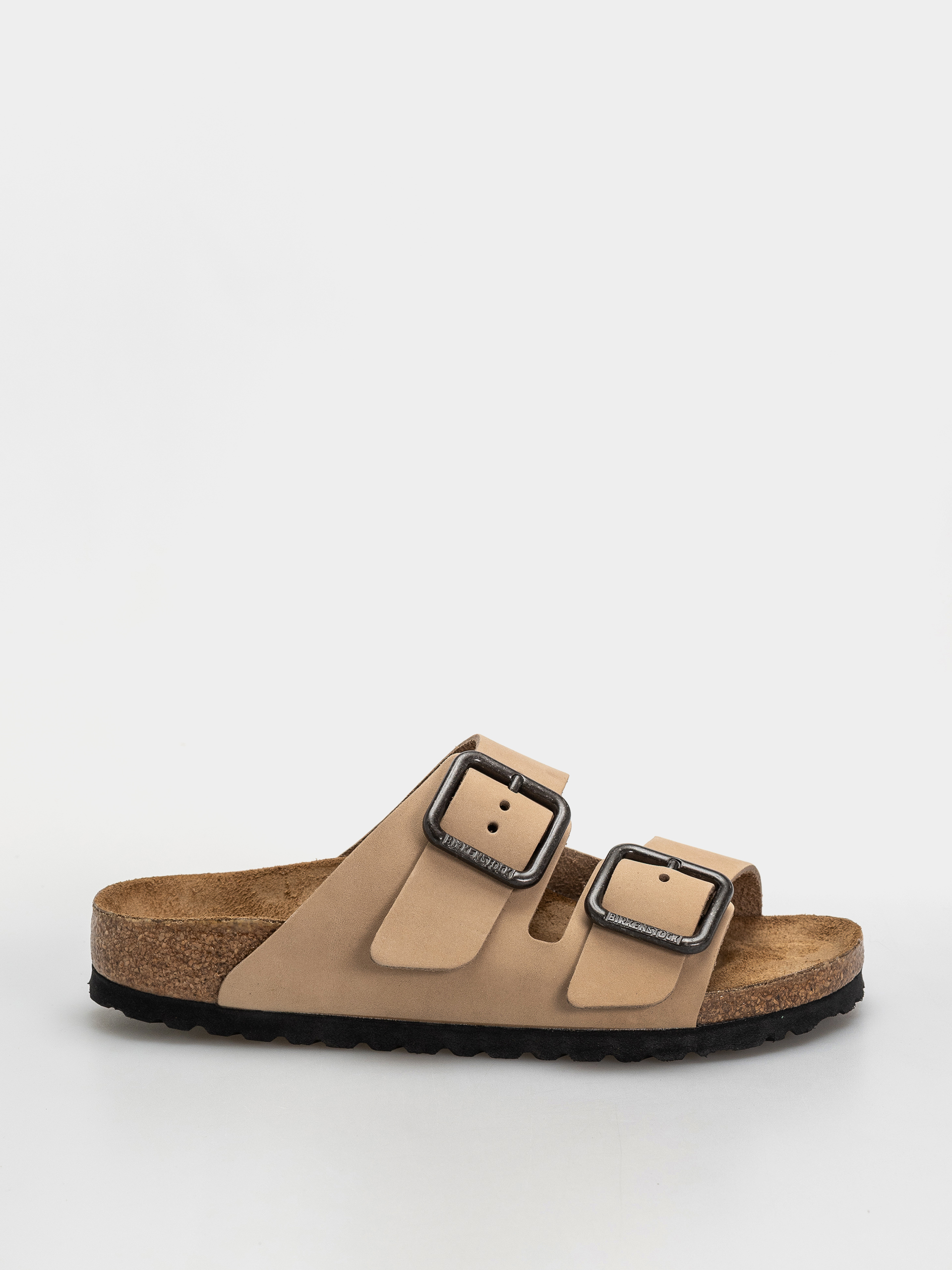 Plu00e1u017eovky Birkenstock Arizona Wire Buckle Nubuck Leather Narrow (sandcastle)