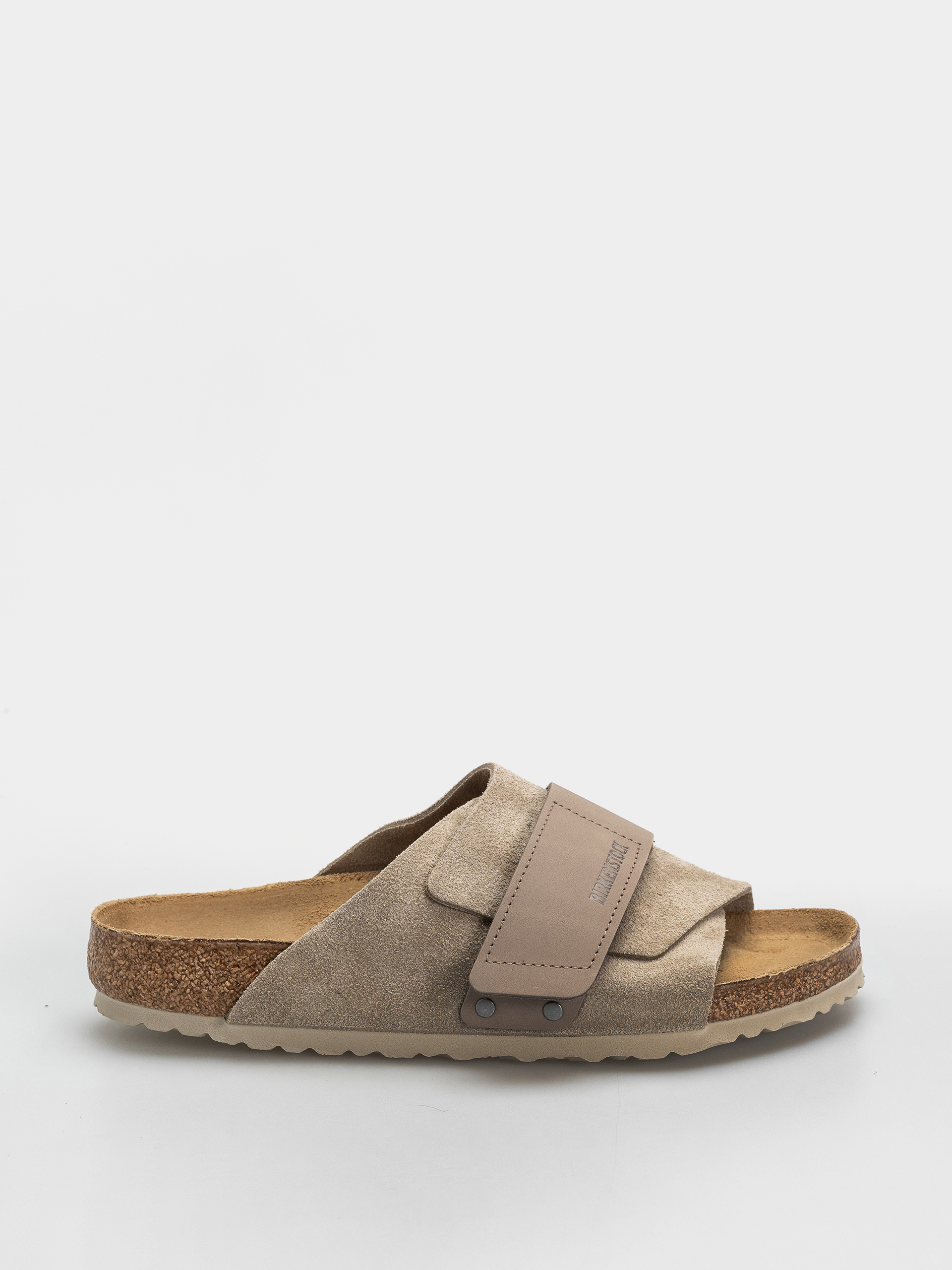 Plážovky Birkenstock Kyoto Nubuck Suede Leather Regular (taupe)