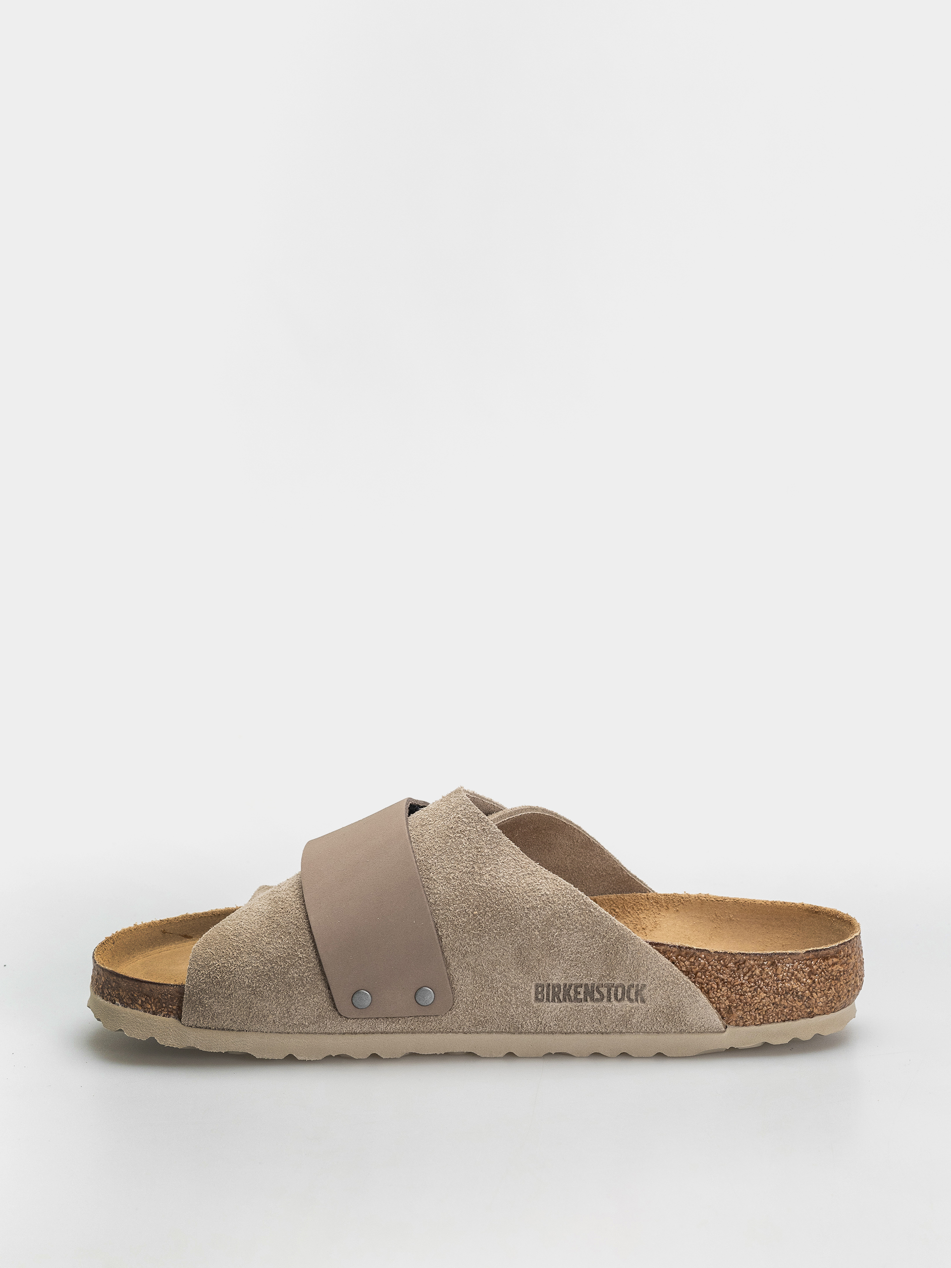Plážovky Birkenstock Kyoto Nubuck Suede Leather Regular (taupe)