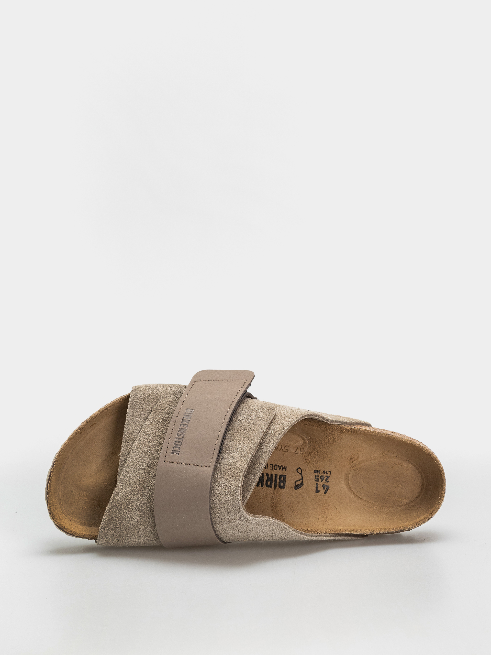 Plážovky Birkenstock Kyoto Nubuck Suede Leather Regular (taupe)