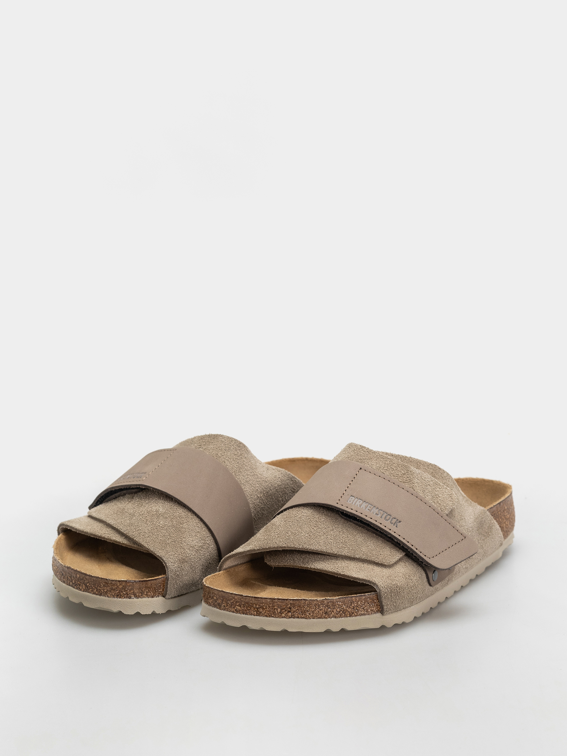 Plážovky Birkenstock Kyoto Nubuck Suede Leather Regular (taupe)