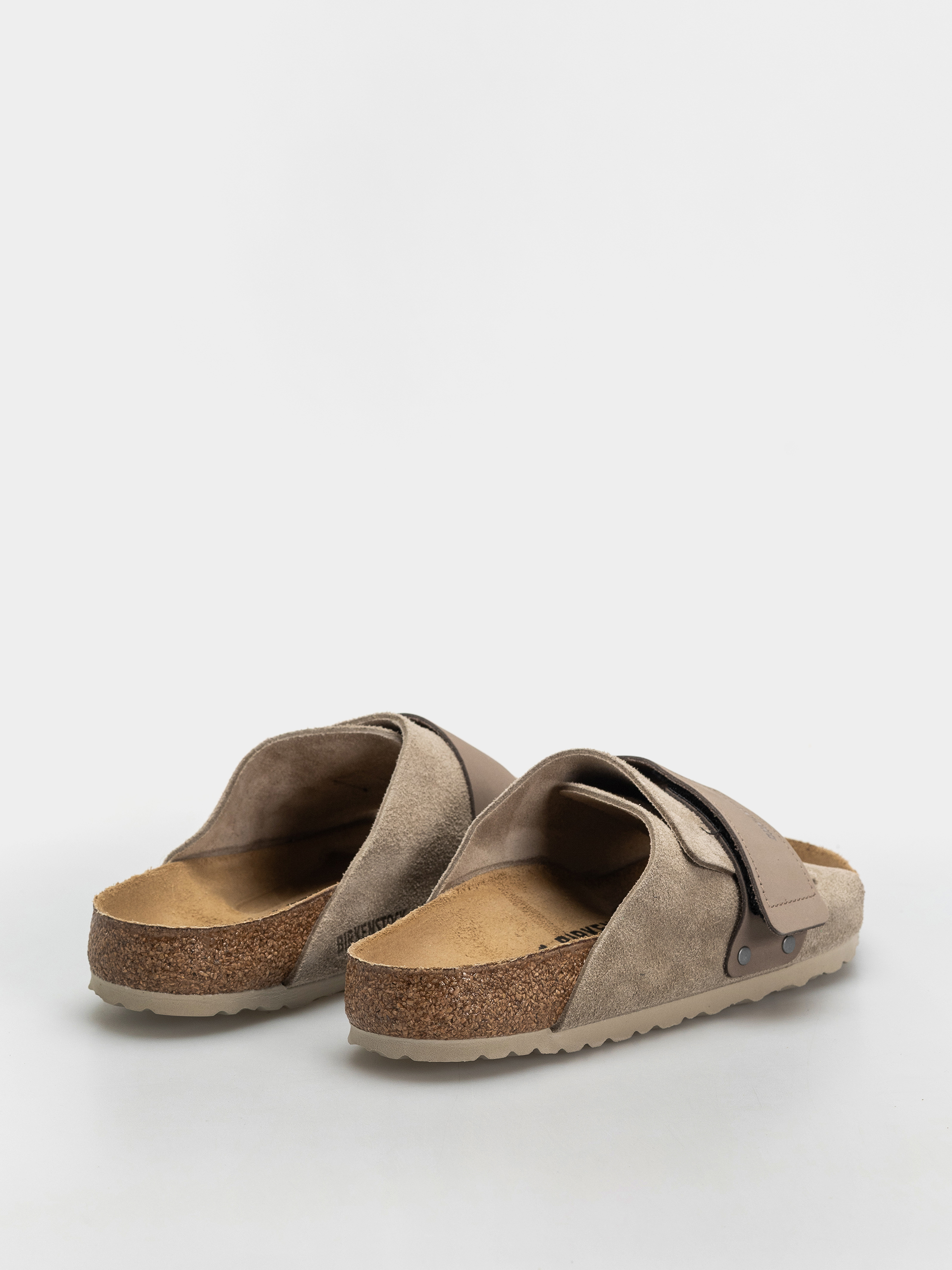 Plážovky Birkenstock Kyoto Nubuck Suede Leather Regular (taupe)