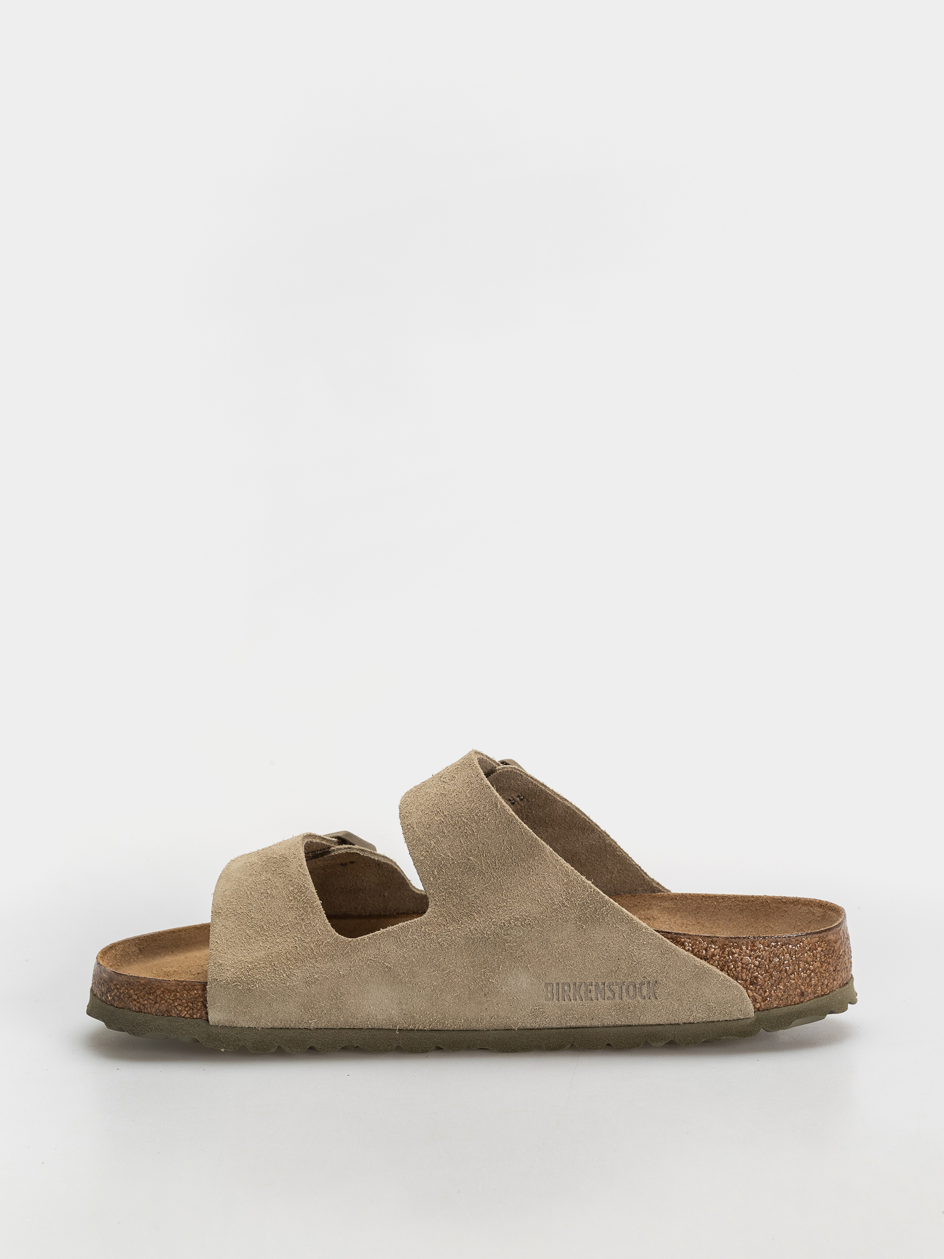 Plážovky Birkenstock Arizona Suede Leather Regular (faded khaki)