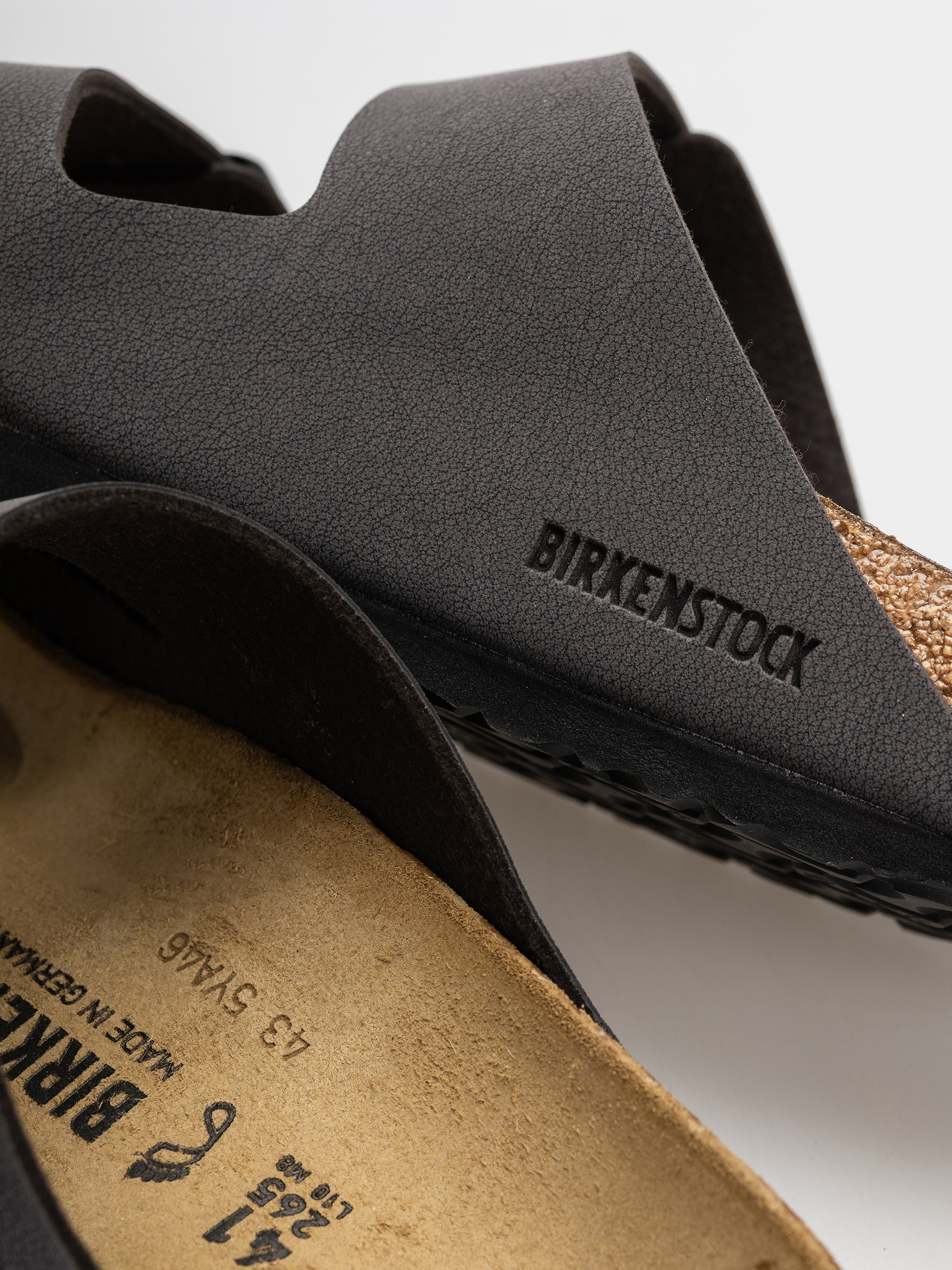 Plážovky Birkenstock Arizona Birkibuc Regular (velvet gray/black)