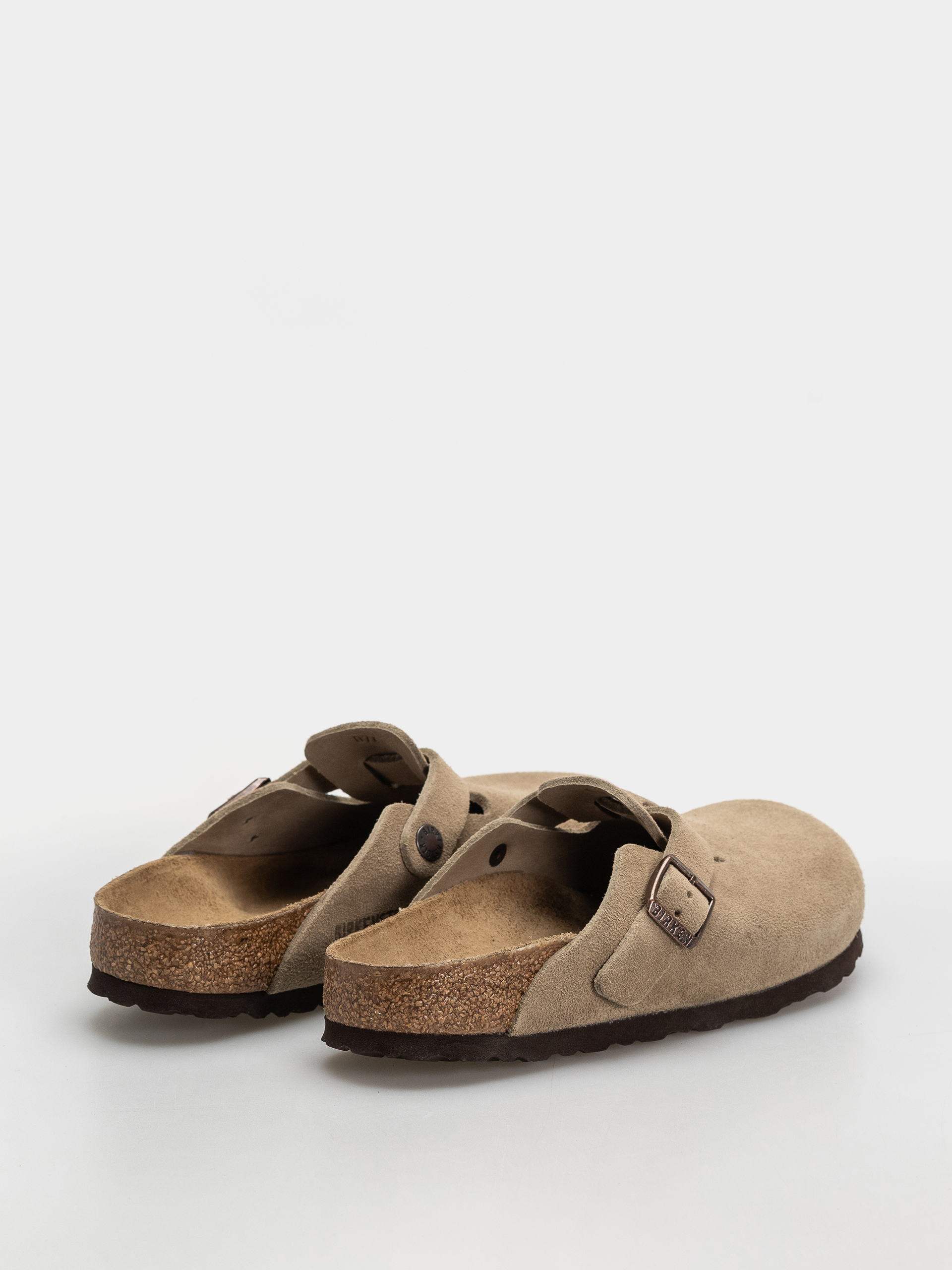 Plážovky Birkenstock Boston Suede Leather Narrow Wmn (taupe)