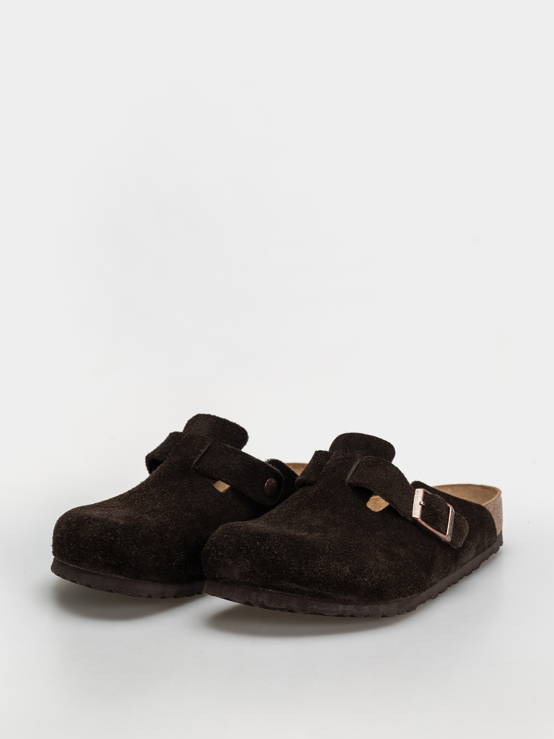 Plážovky Birkenstock Boston Suede Regular (mocha)