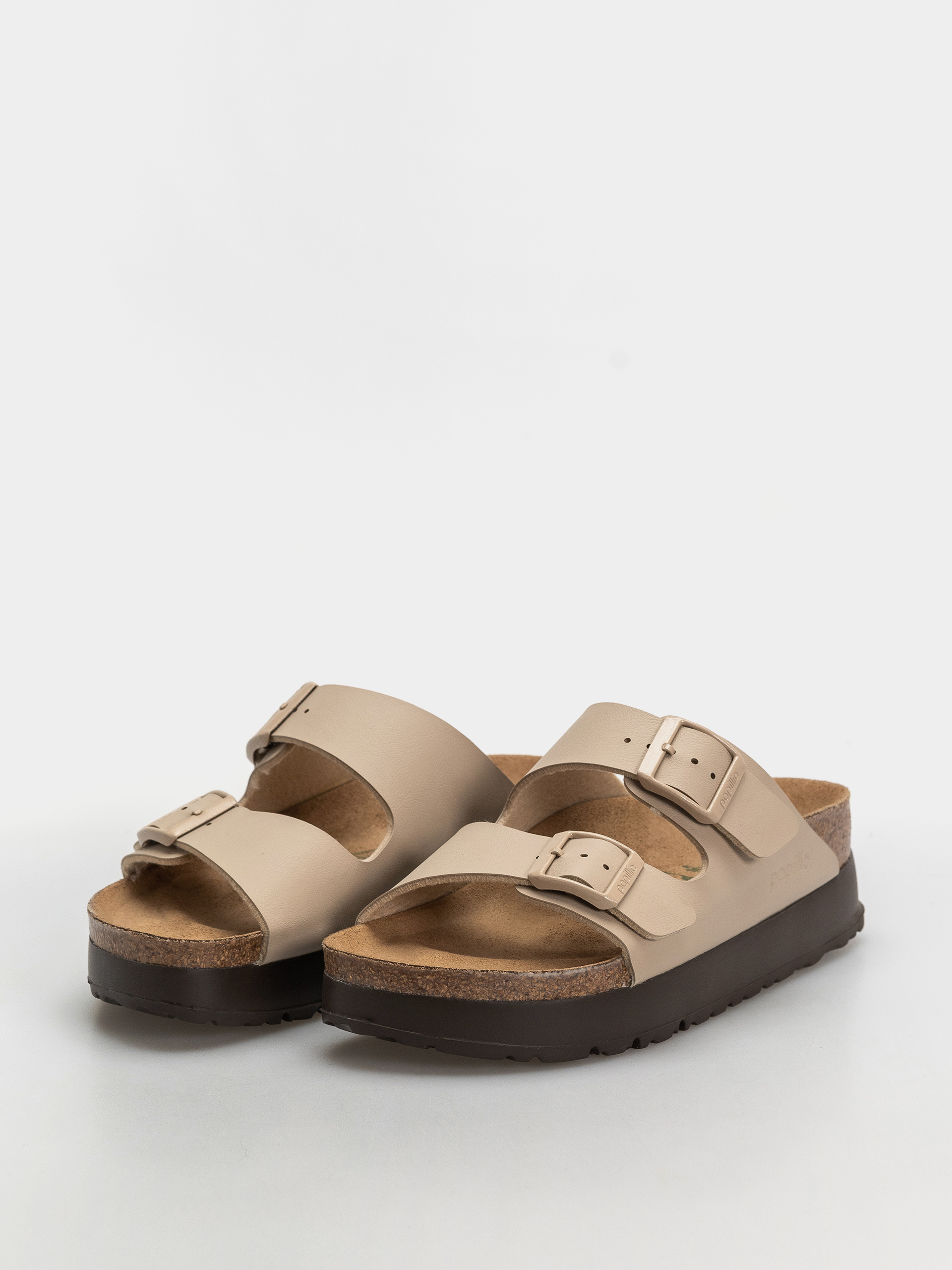 Plážovky Birkenstock Arizona Flex Platform Birko Flor Narrow Wmn (sandcastle)