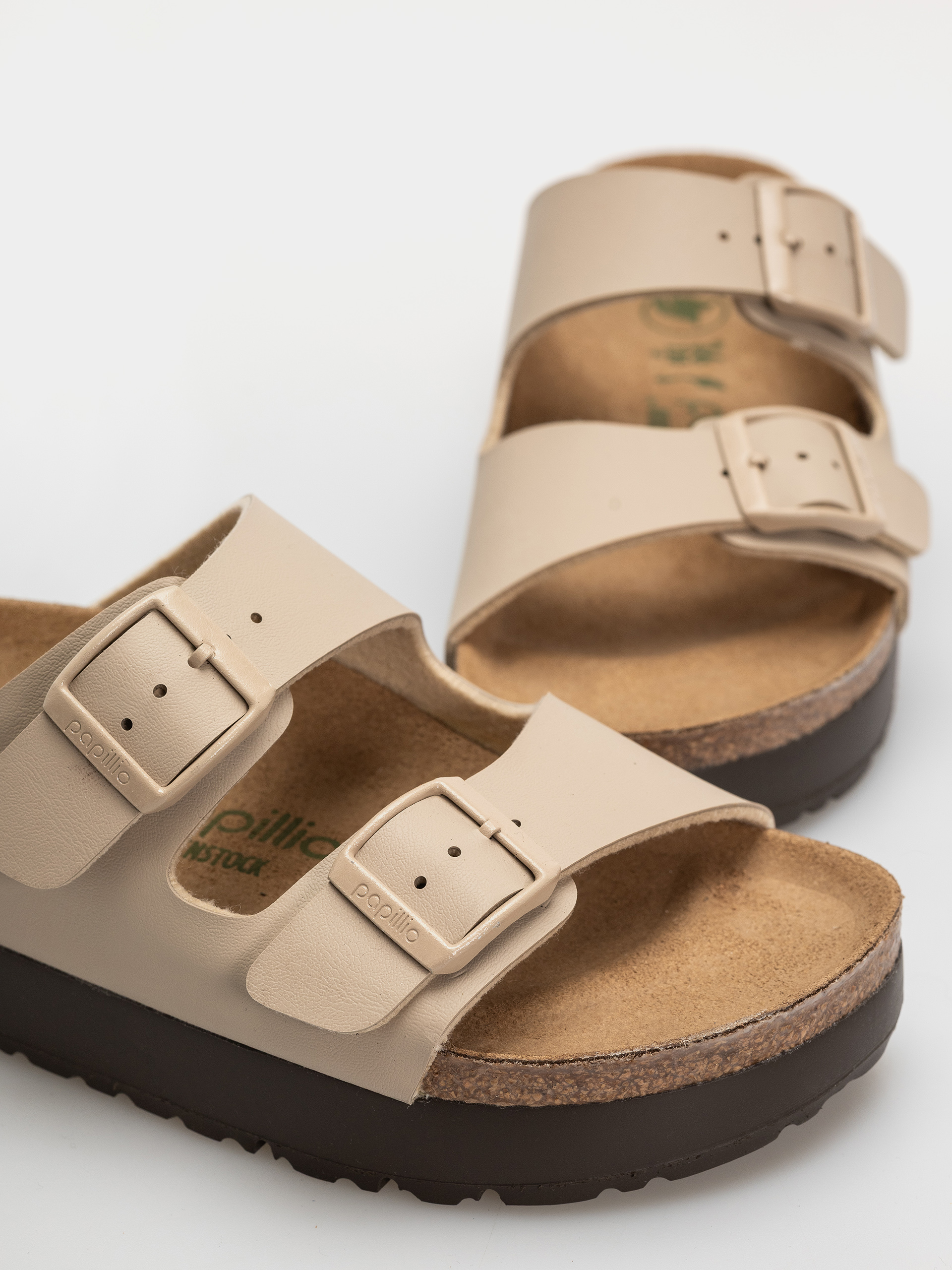 Plážovky Birkenstock Arizona Flex Platform Birko Flor Narrow Wmn (sandcastle)