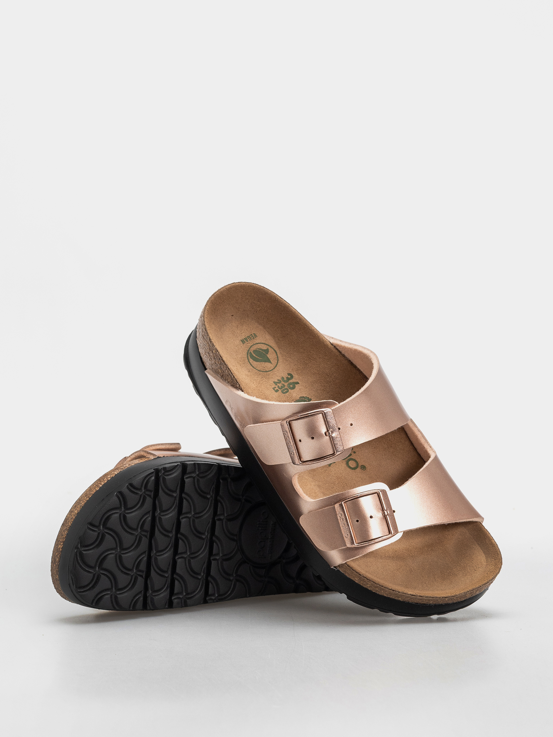 Plážovky Birkenstock Arizona Flex Platform Birko Flor Narrow Wmn (electric metallic copper)