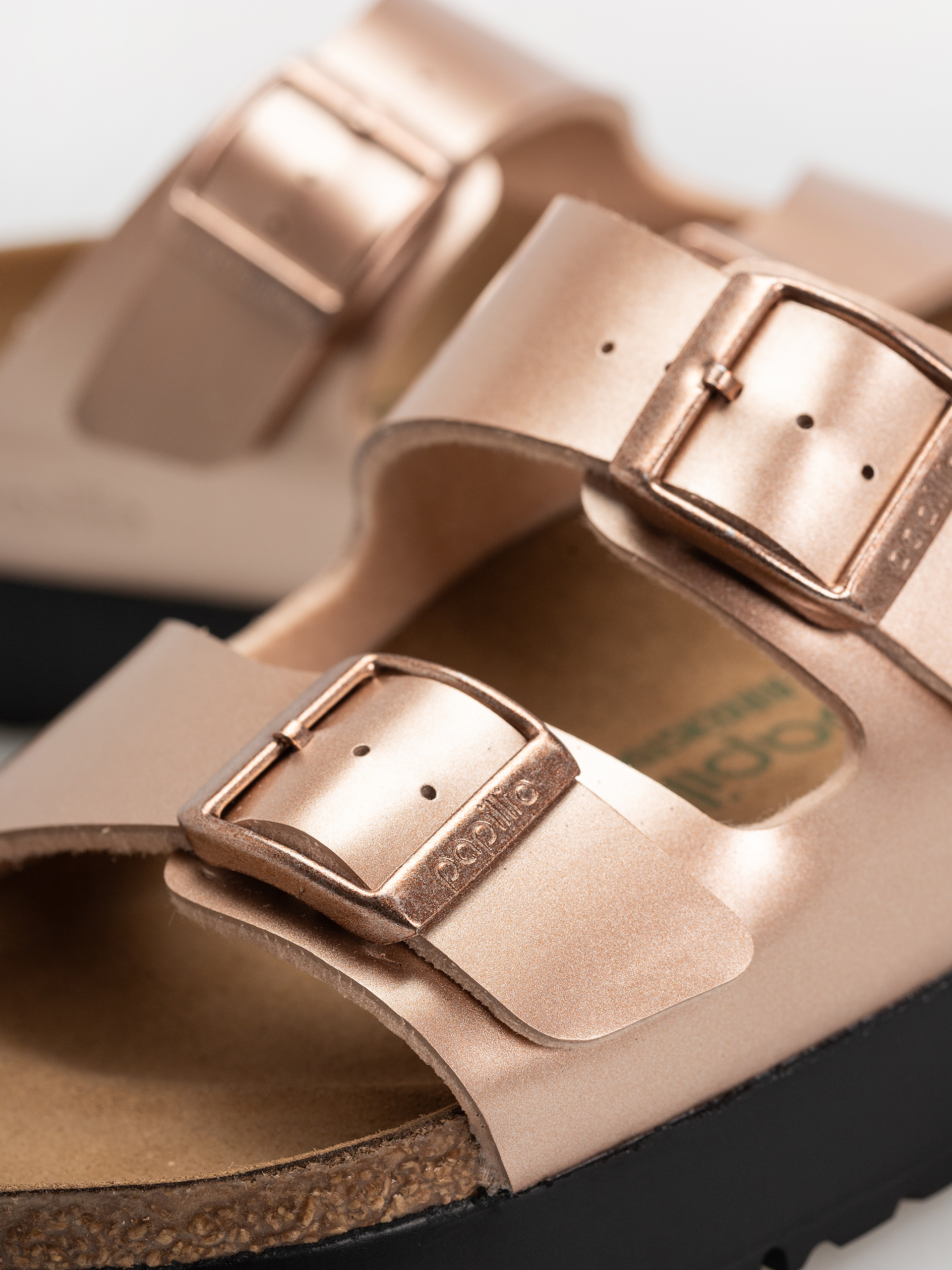 Plážovky Birkenstock Arizona Flex Platform Birko Flor Narrow Wmn (electric metallic copper)