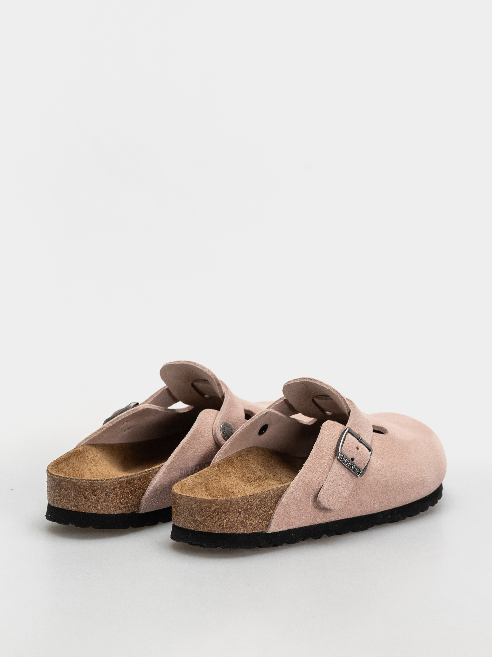 Plážovky Birkenstock Boston Suede Leather Narrow (pink clay)