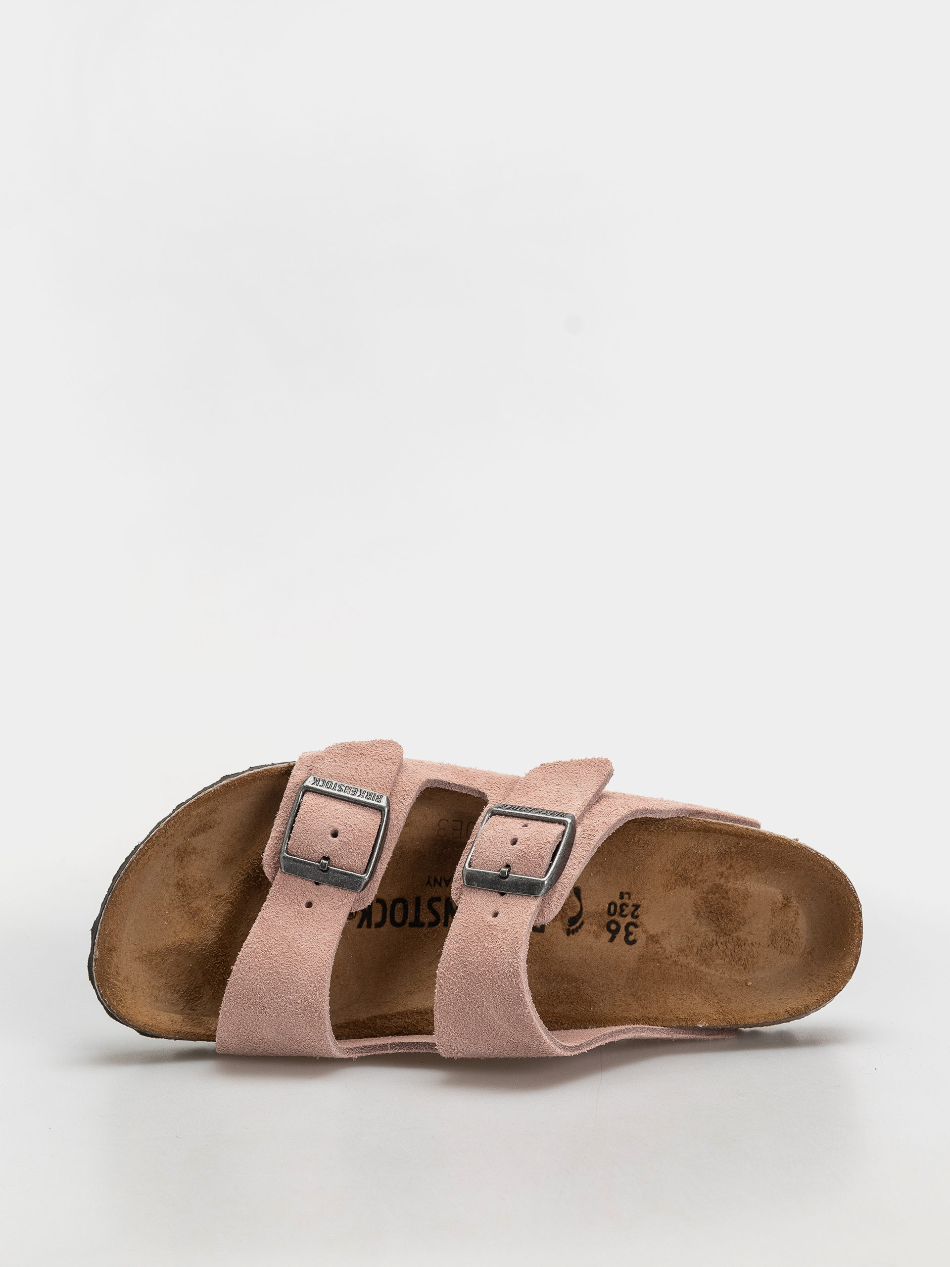 Plážovky Birkenstock Arizona Suede Leather Narrow (pink clay)