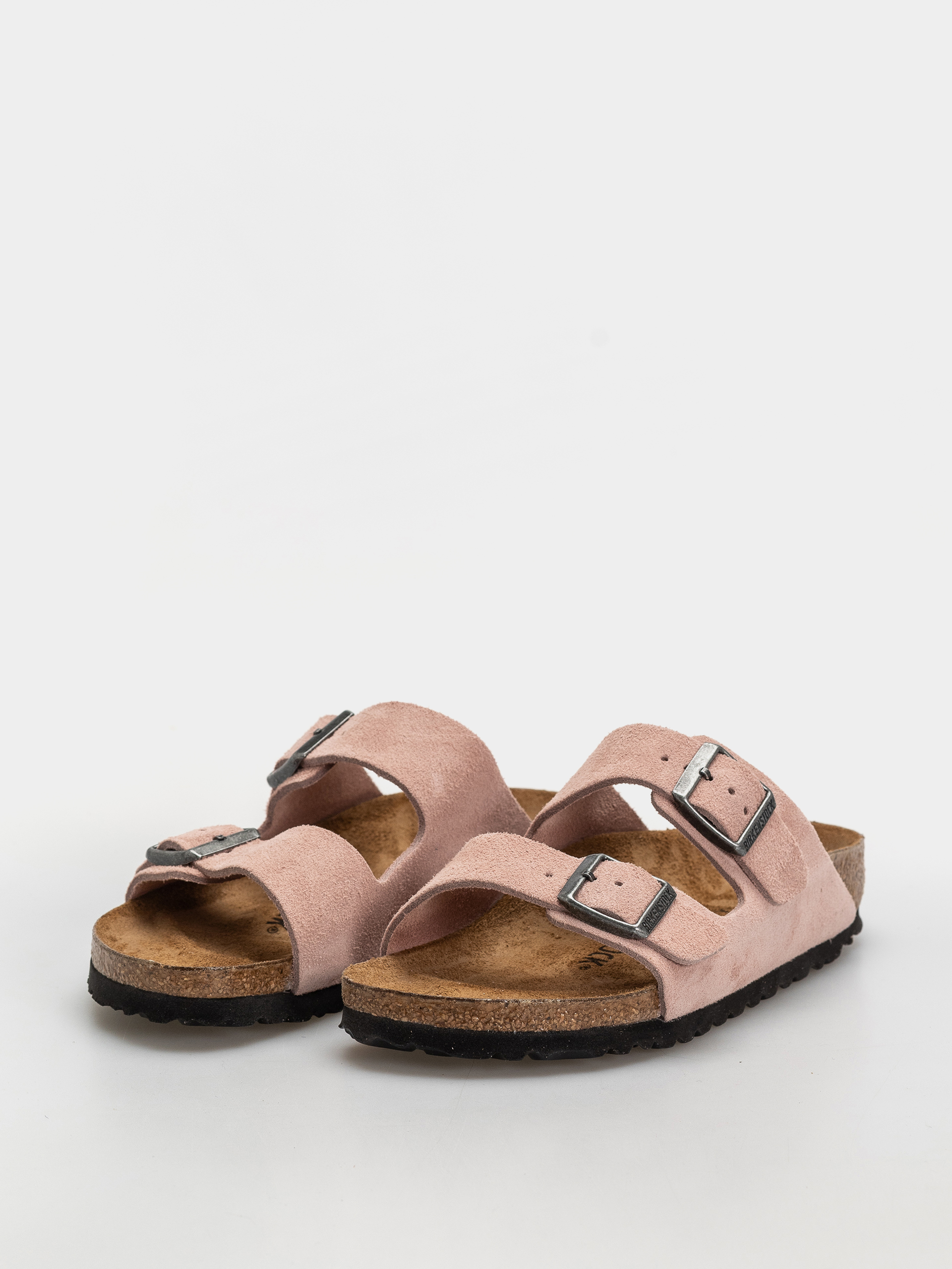 Plážovky Birkenstock Arizona Suede Leather Narrow (pink clay)