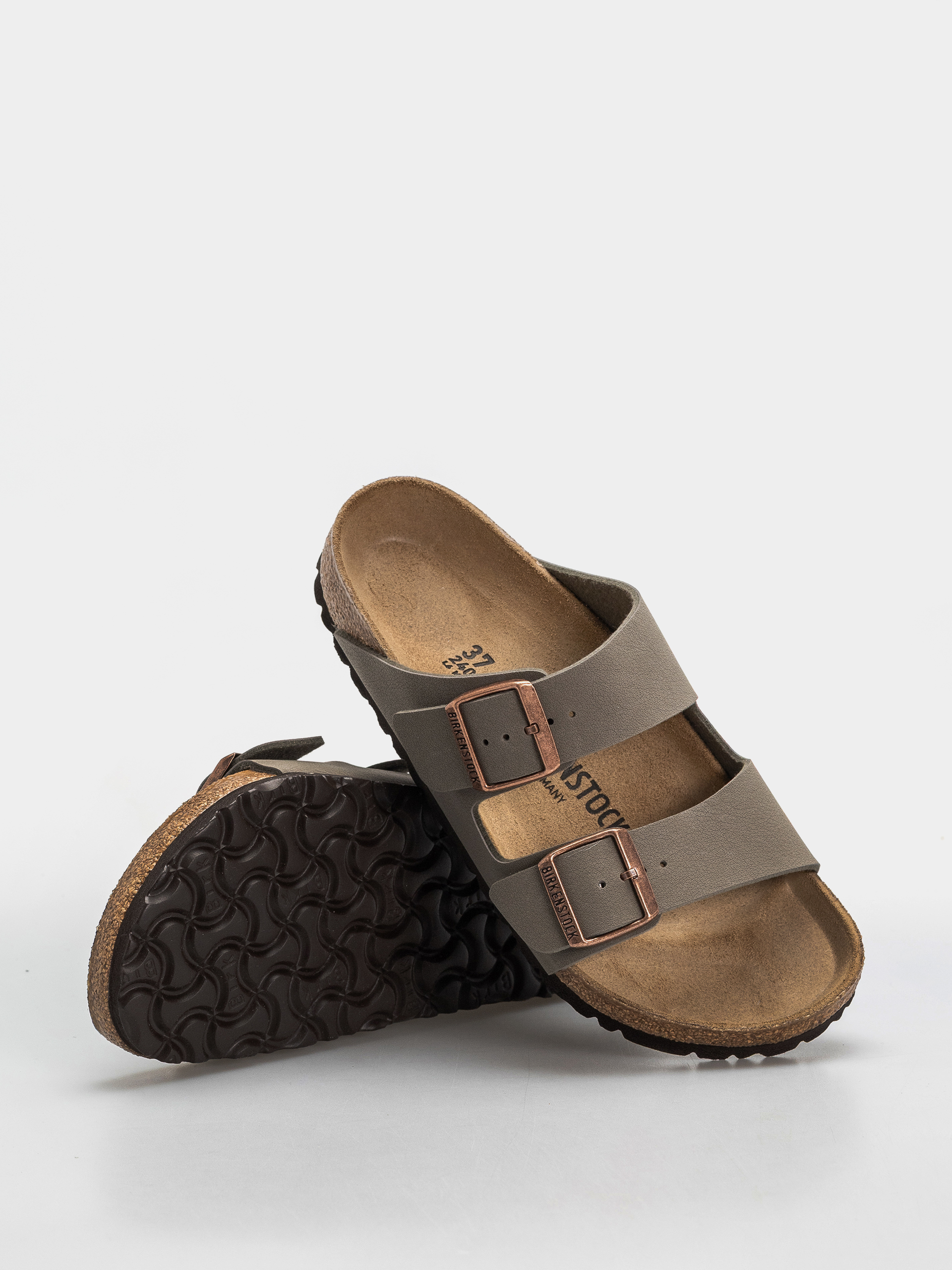 Plážovky Birkenstock Arizona Birkibuc Regular (stone)