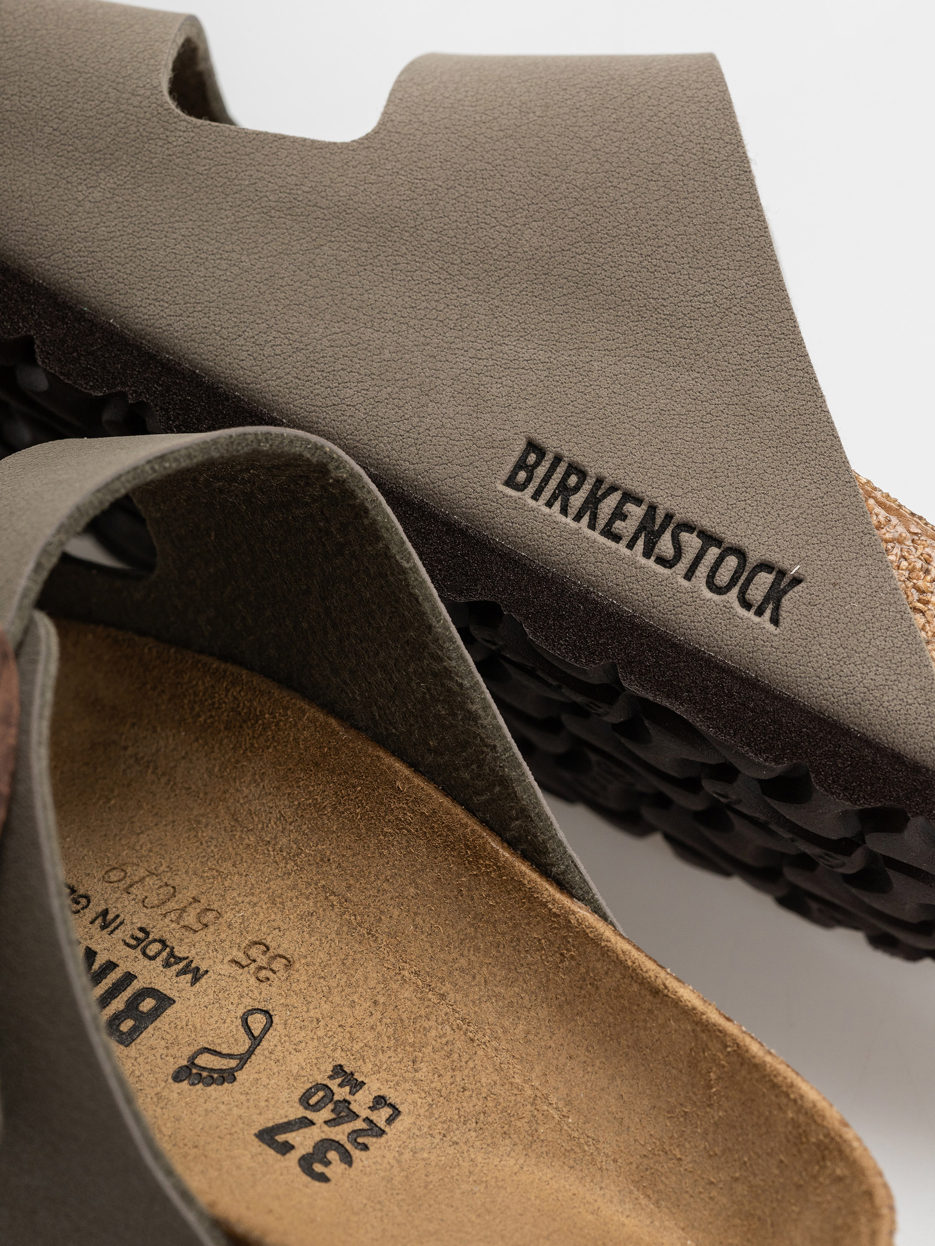 Plážovky Birkenstock Arizona Birkibuc Regular (stone)