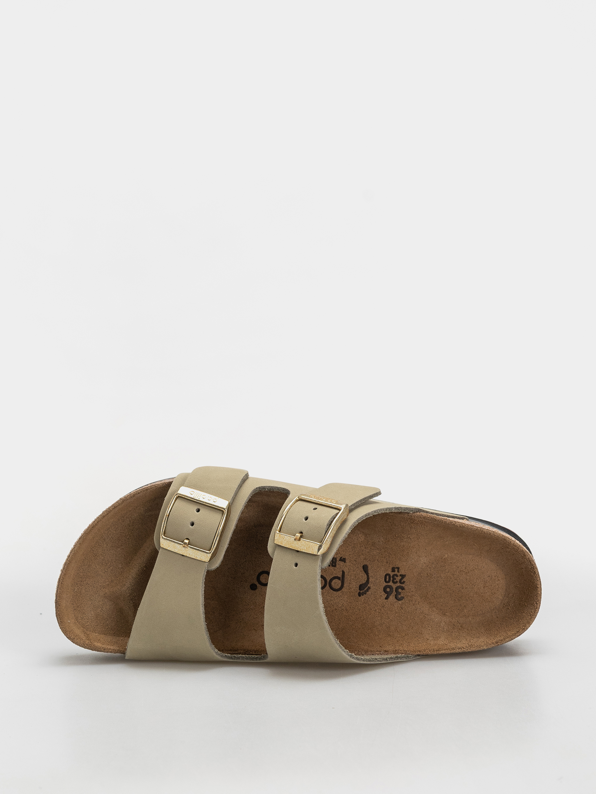Plážovky Birkenstock Arizona Flex Platform Nubuck Leather Narrow Wmn (eucalyptus)