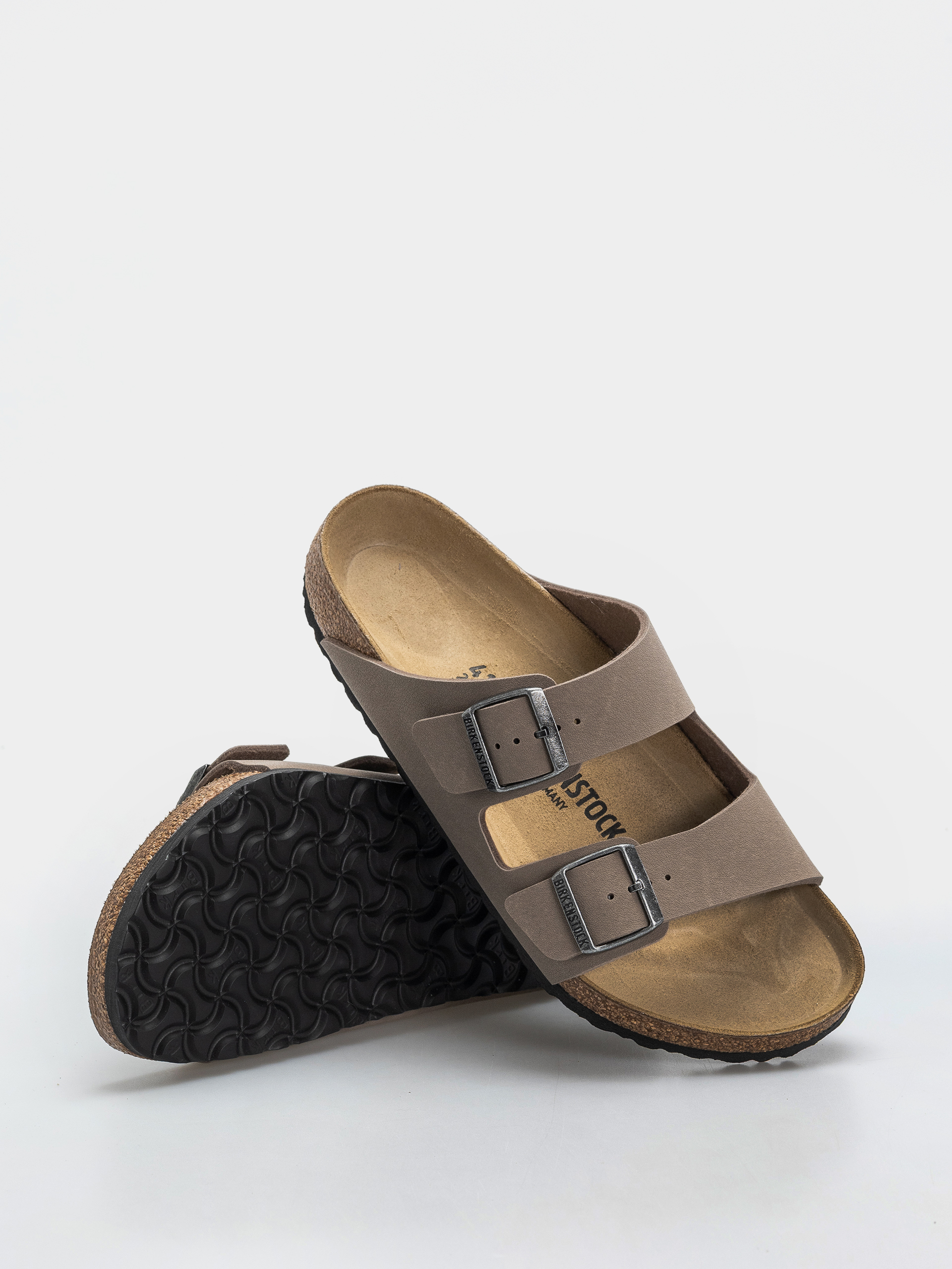 Plážovky Birkenstock Arizona Birkibuc Regular (gray taupe)