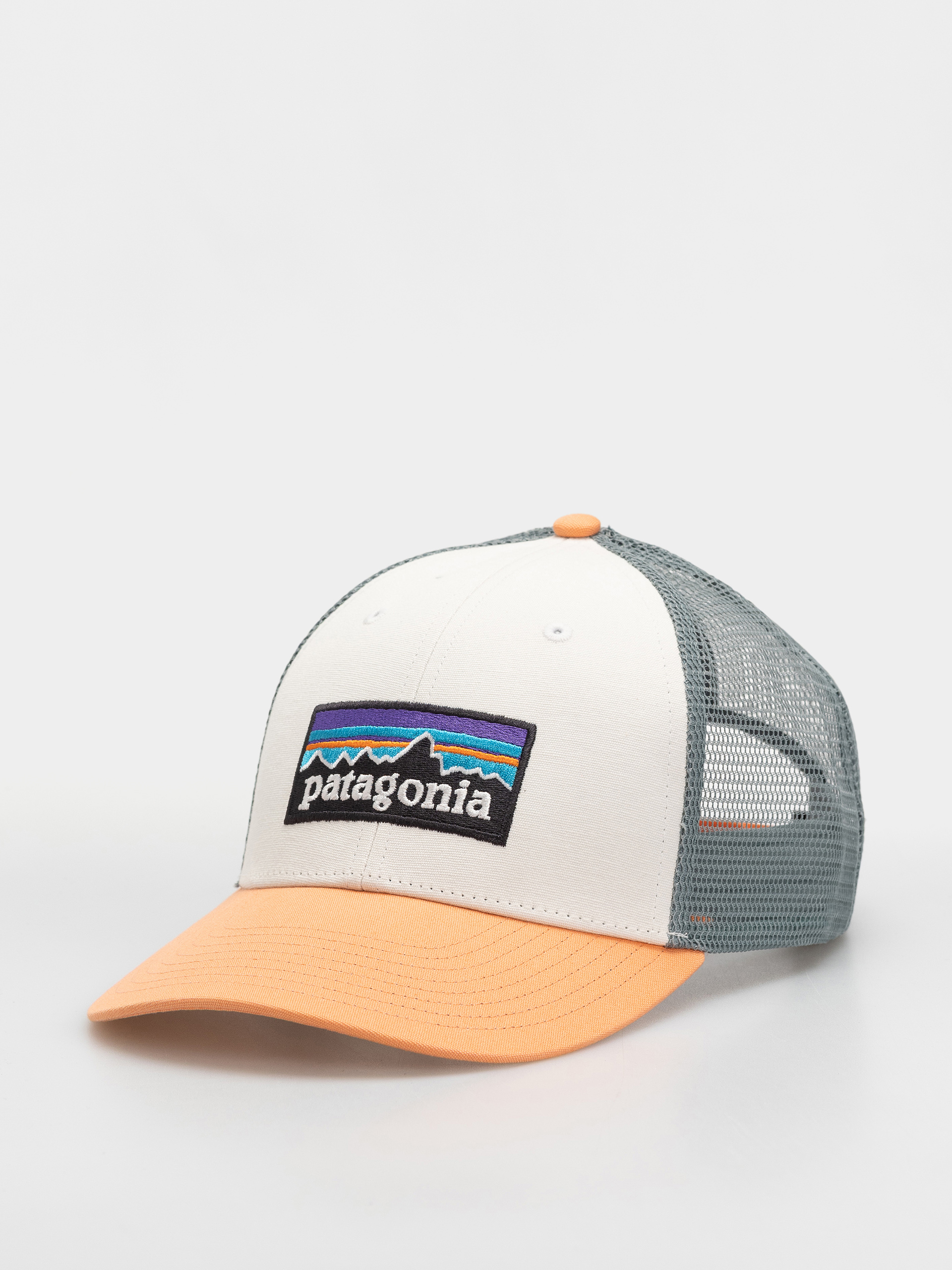 Ku0161iltovka  Patagonia P 6 Logo LoPro Trucker (white w/peach sherbet)