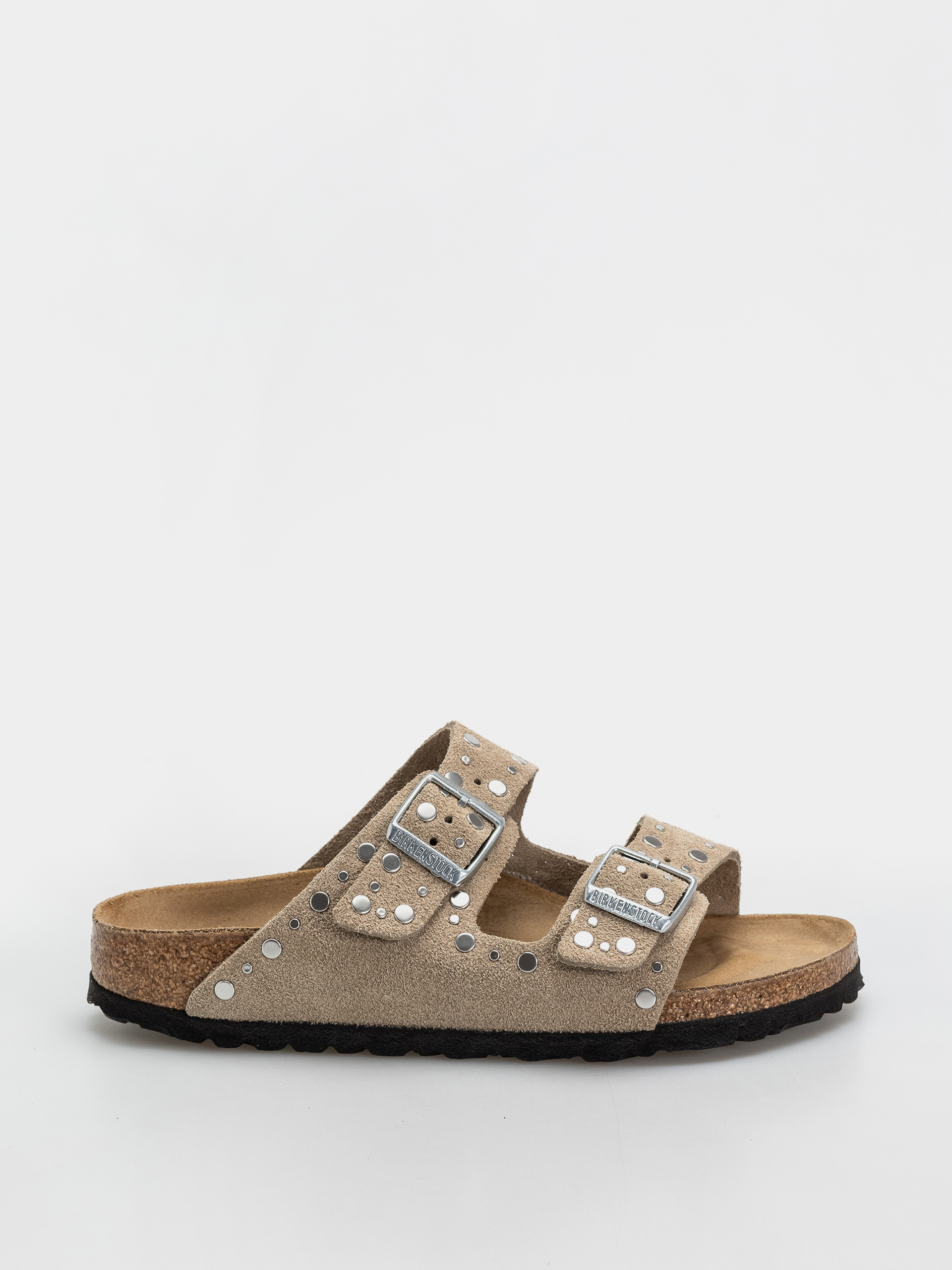 Plu00e1u017eovky Birkenstock Arizona Rivets Suede Leather Narrow Wmn (taupe)