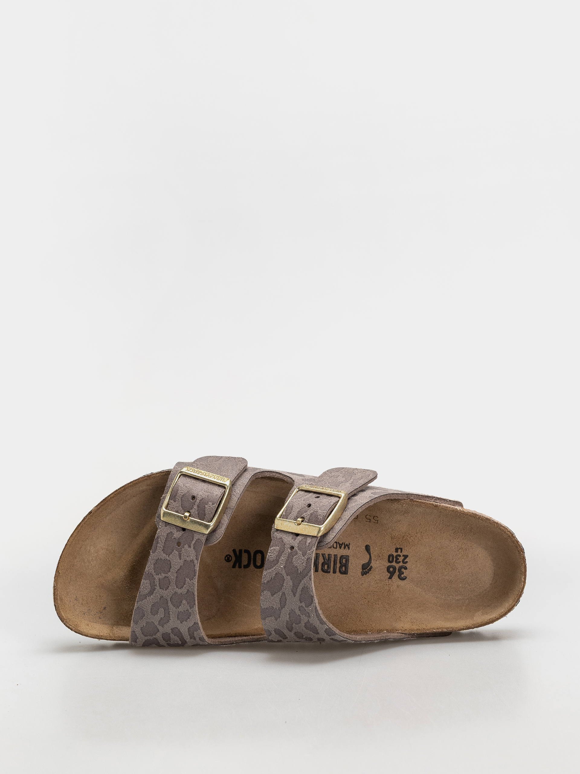 Plážovky Birkenstock Arizona Synthetics Narrow Wmn (syn leo grey taupe)