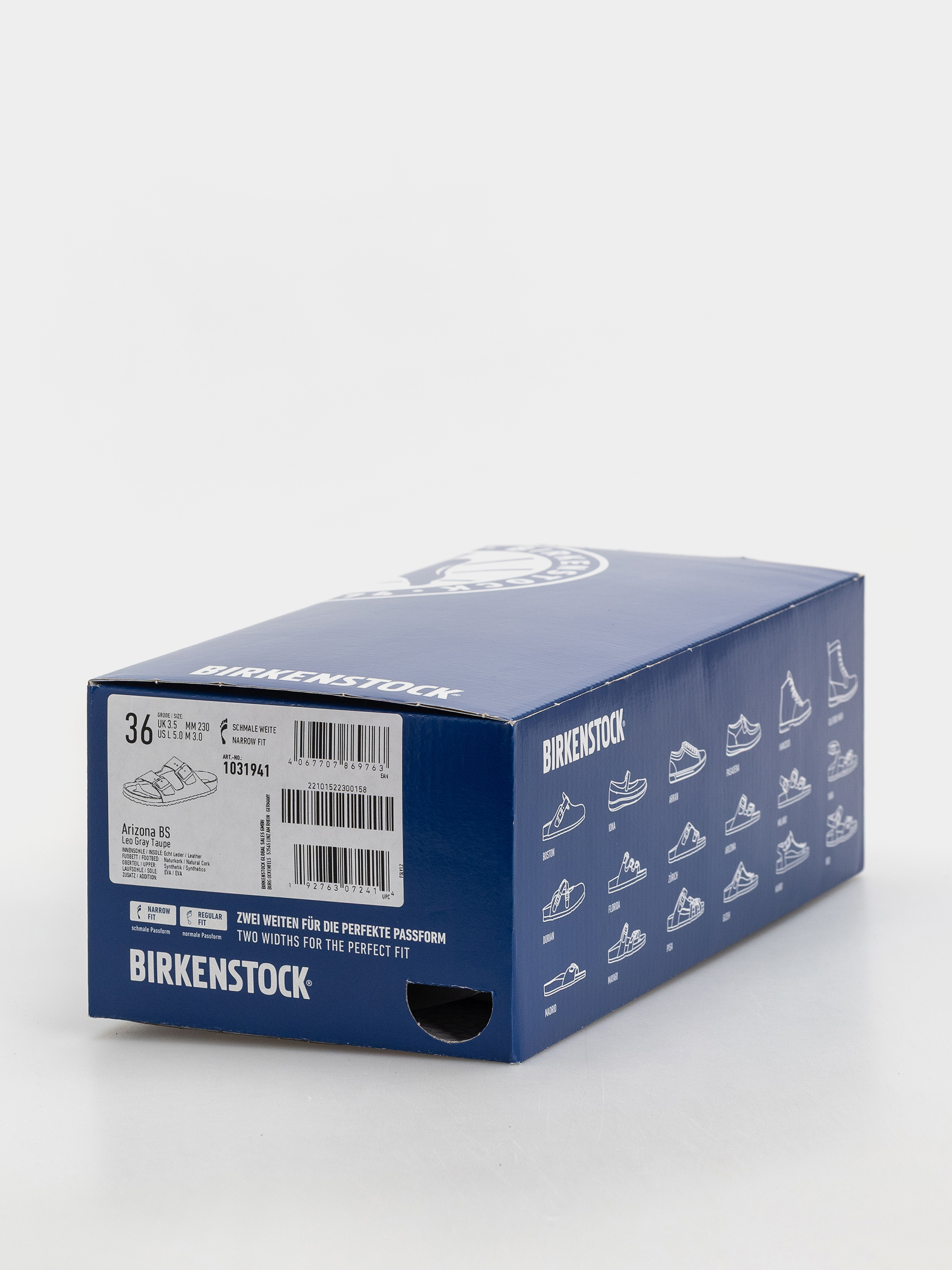 Plážovky Birkenstock Arizona Synthetics Narrow Wmn (syn leo grey taupe)