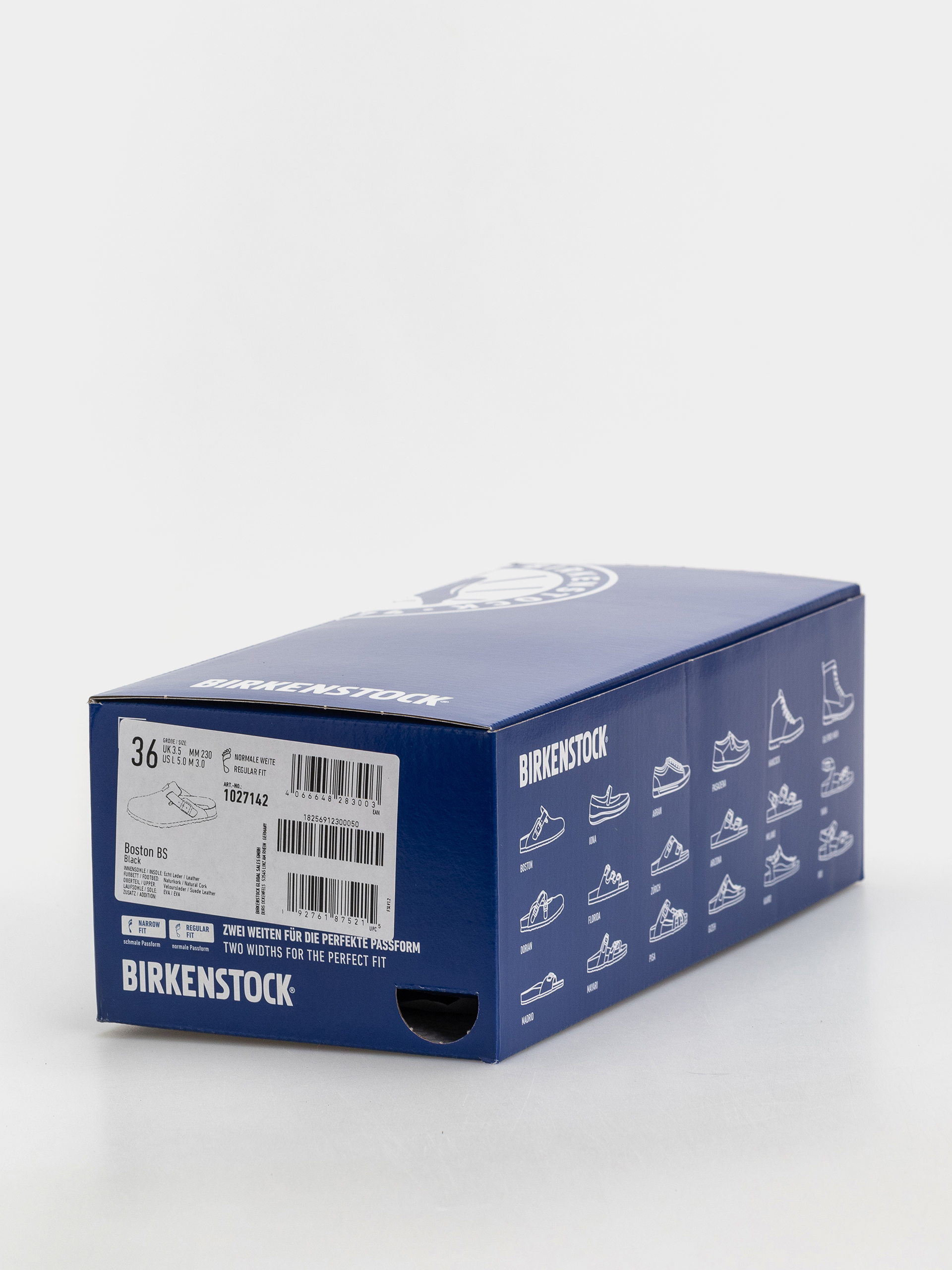 Plážovky Birkenstock Boston Suede Leather Regular (black)