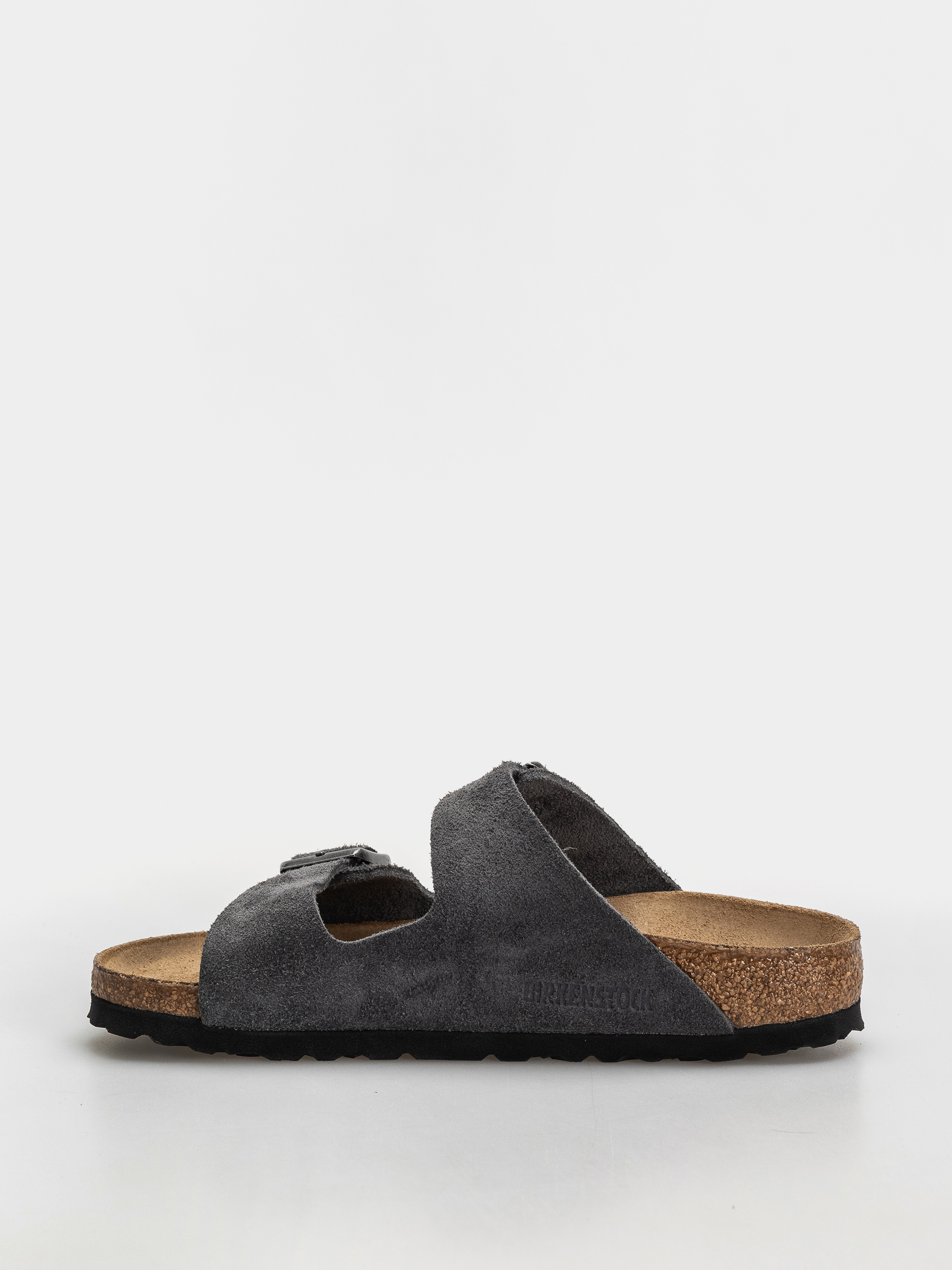 Plážovky Birkenstock Arizona Suede Leather Narrow (charcoal)