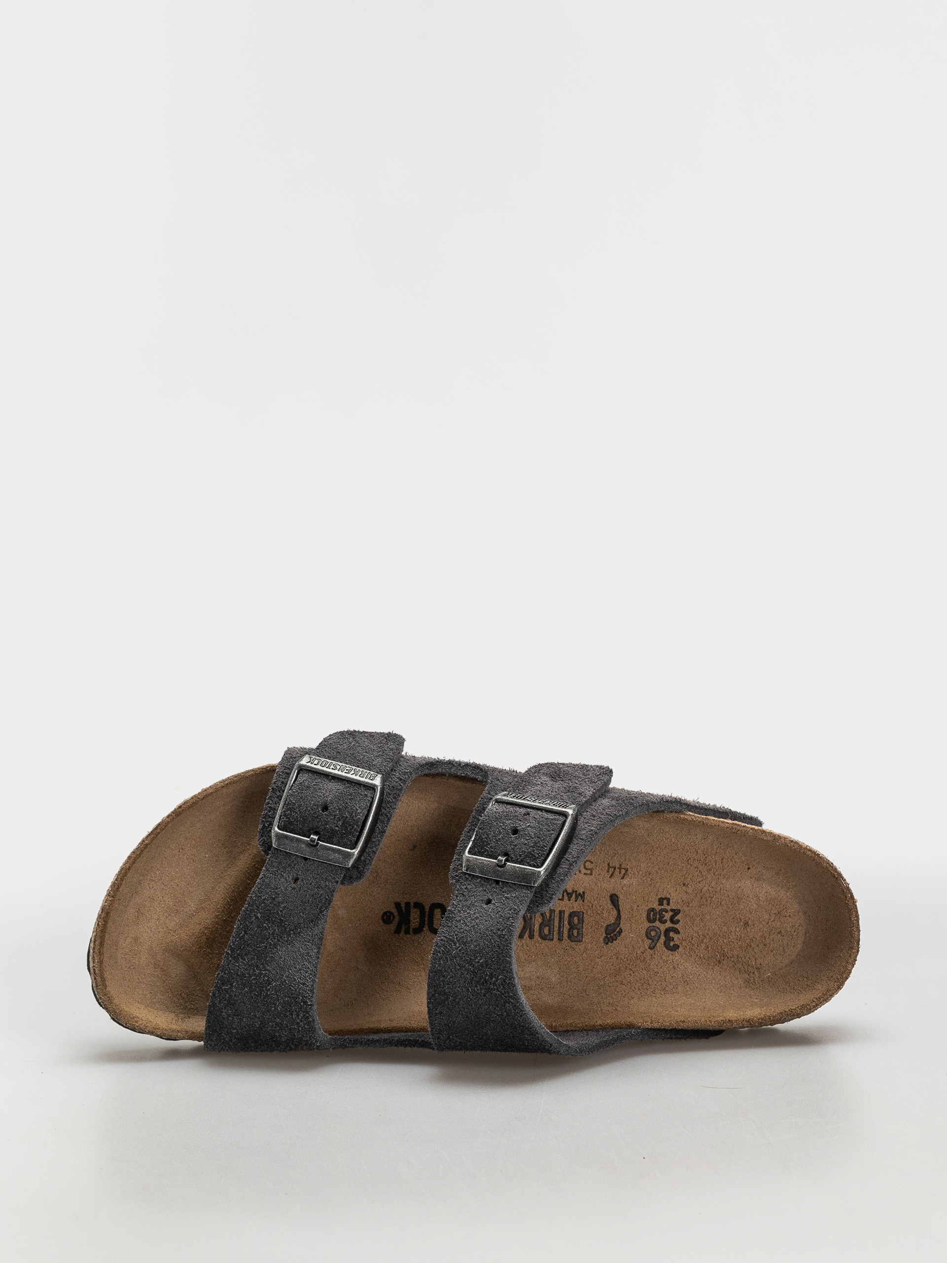 Plážovky Birkenstock Arizona Suede Leather Narrow (charcoal)