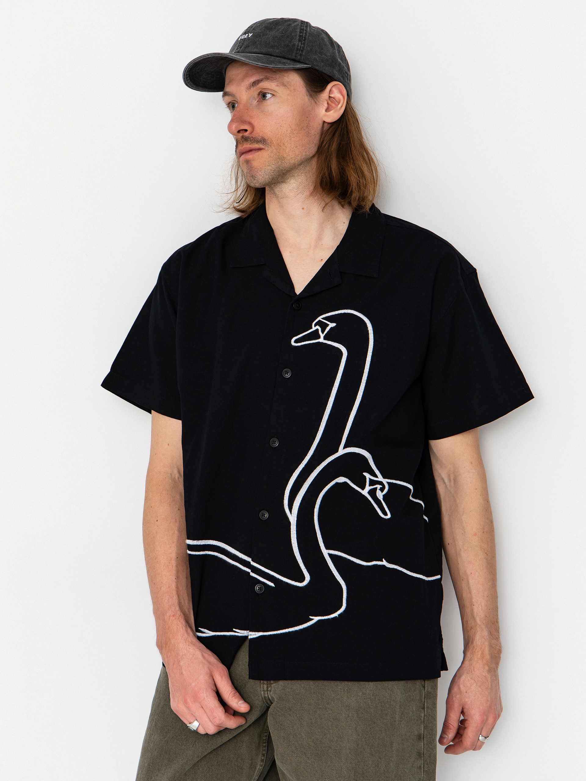 Košile OBEY Cliff (black)