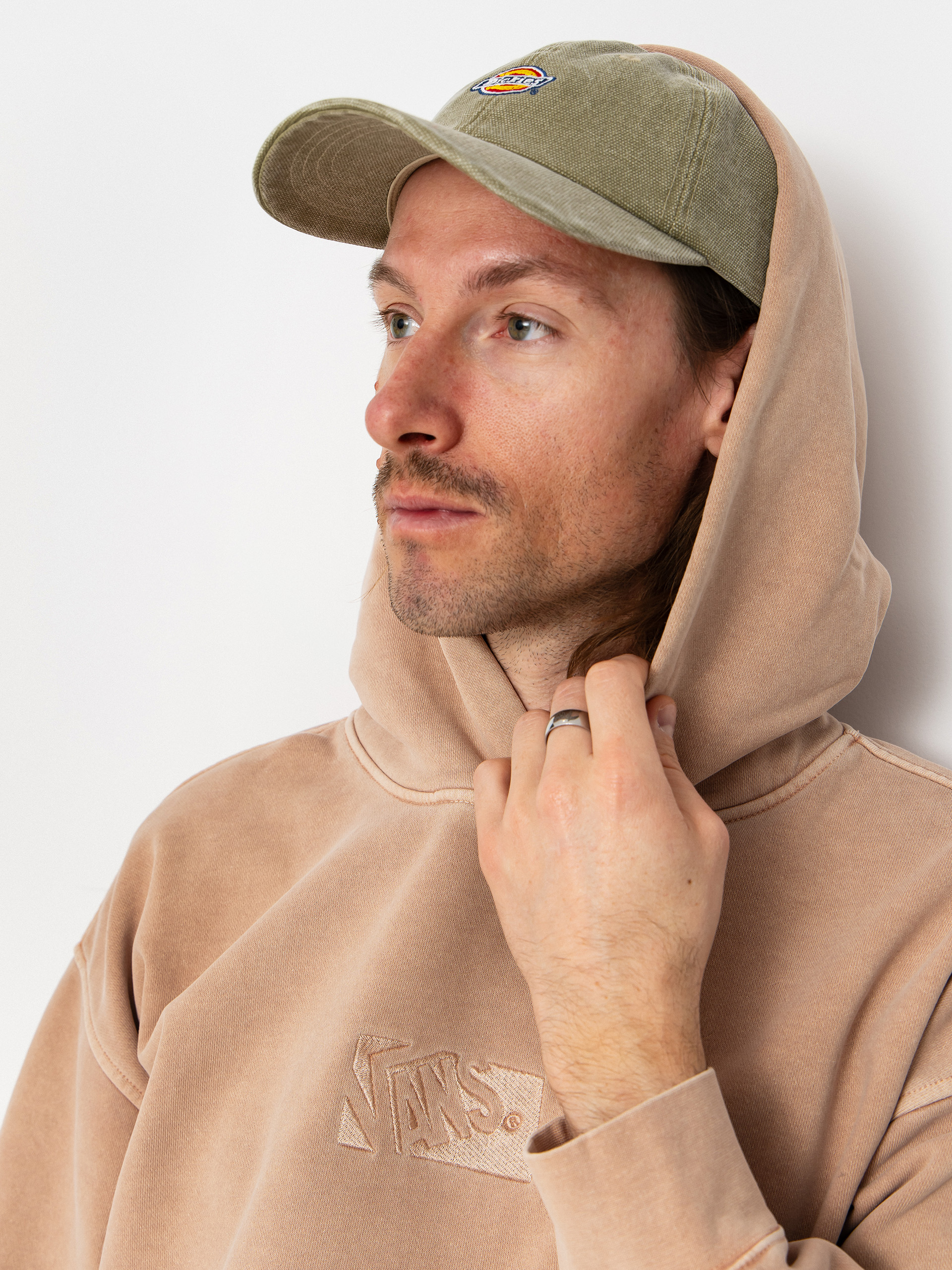 Mikina s kapucí Vans Premium HD (warm taupe)