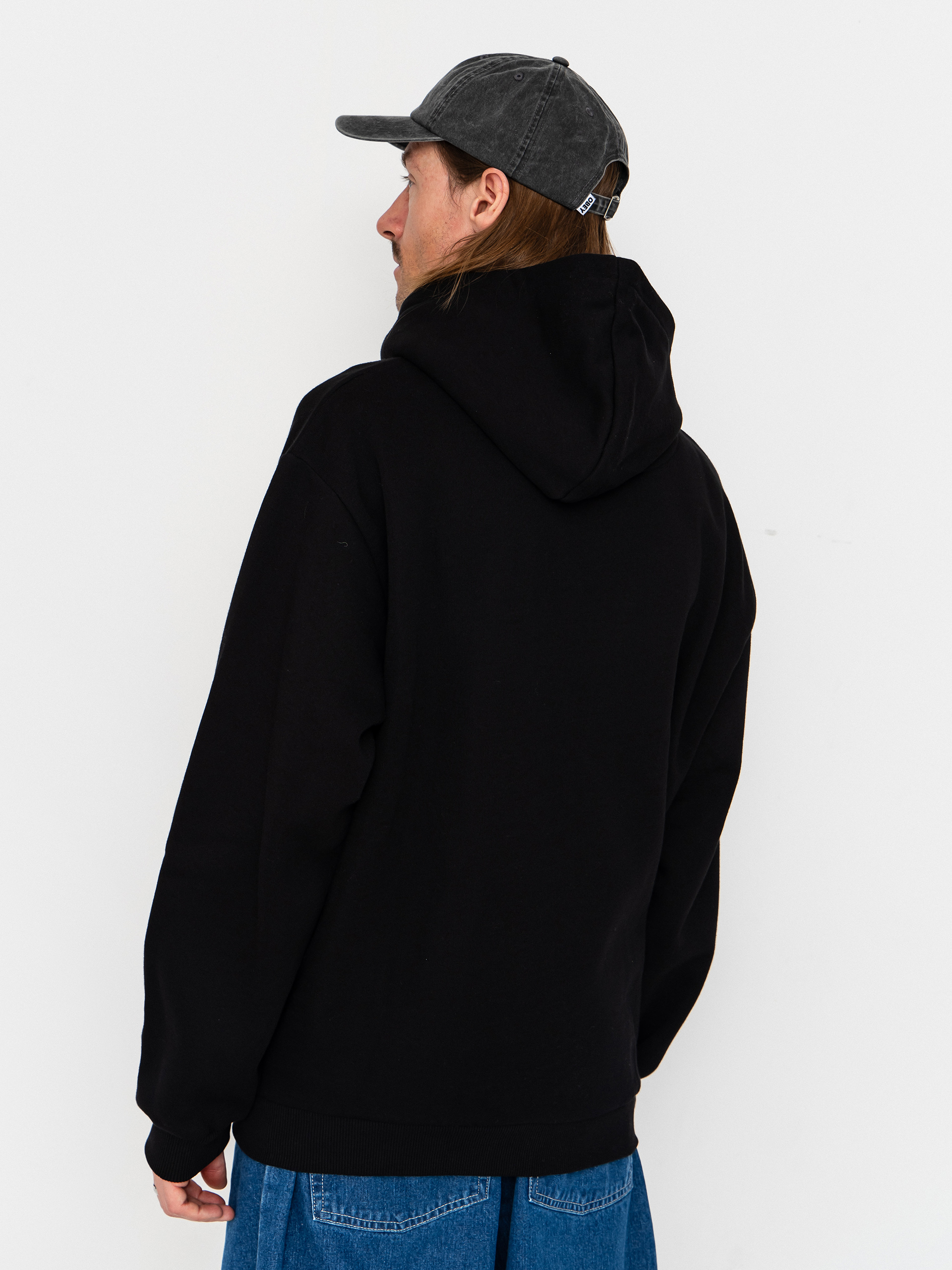 Mikina s kapucí Karl Kani Chest Signature Essential ZHD (dark grey)