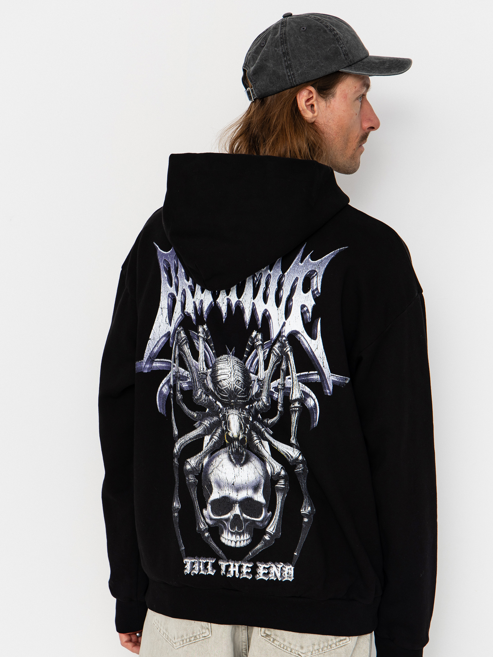 Mikina s kapucí Primitive Creeper HD (black)