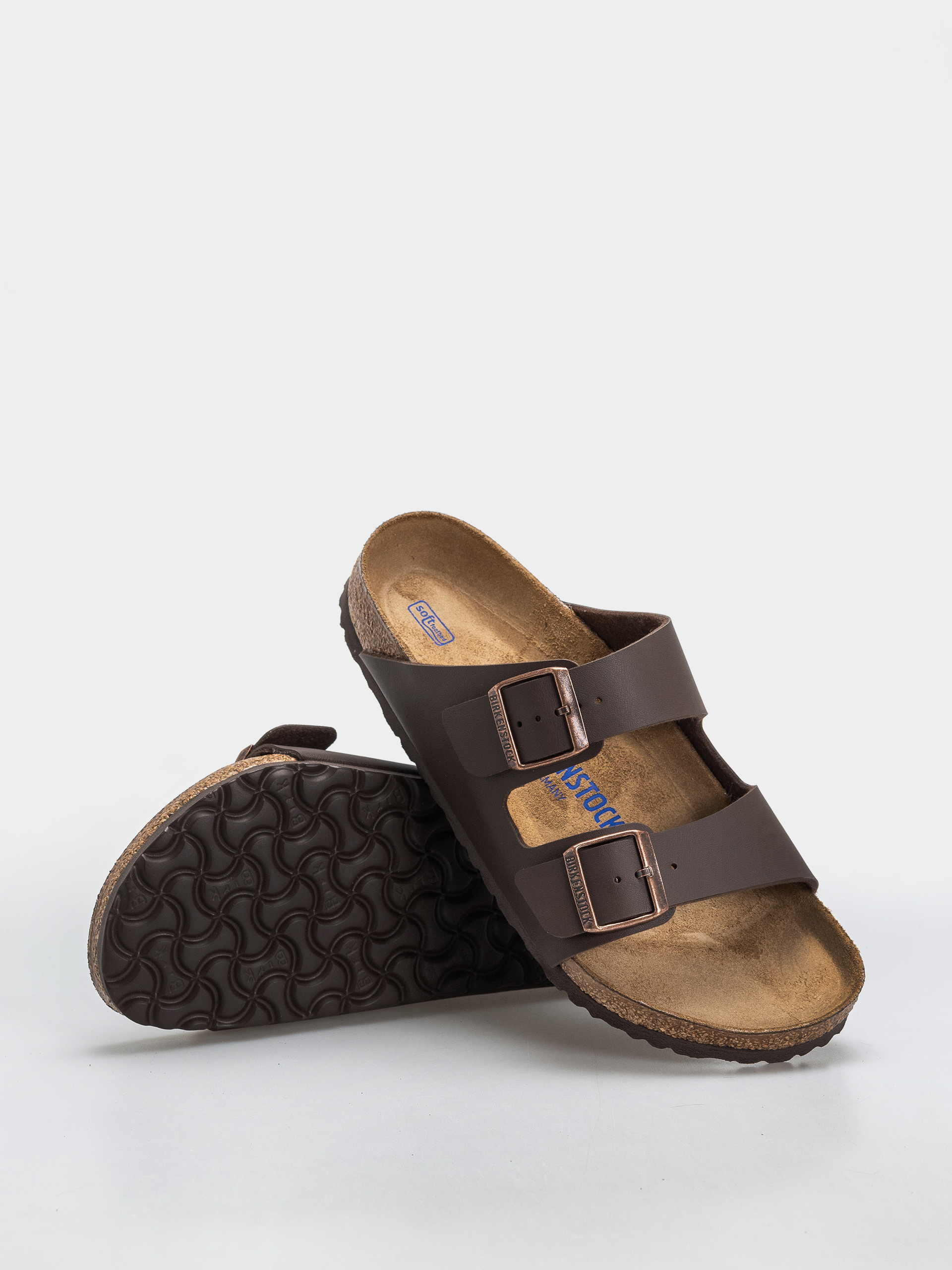 Plážovky Birkenstock Arizona Soft Footbed Birko Flor Regular (dark brown)
