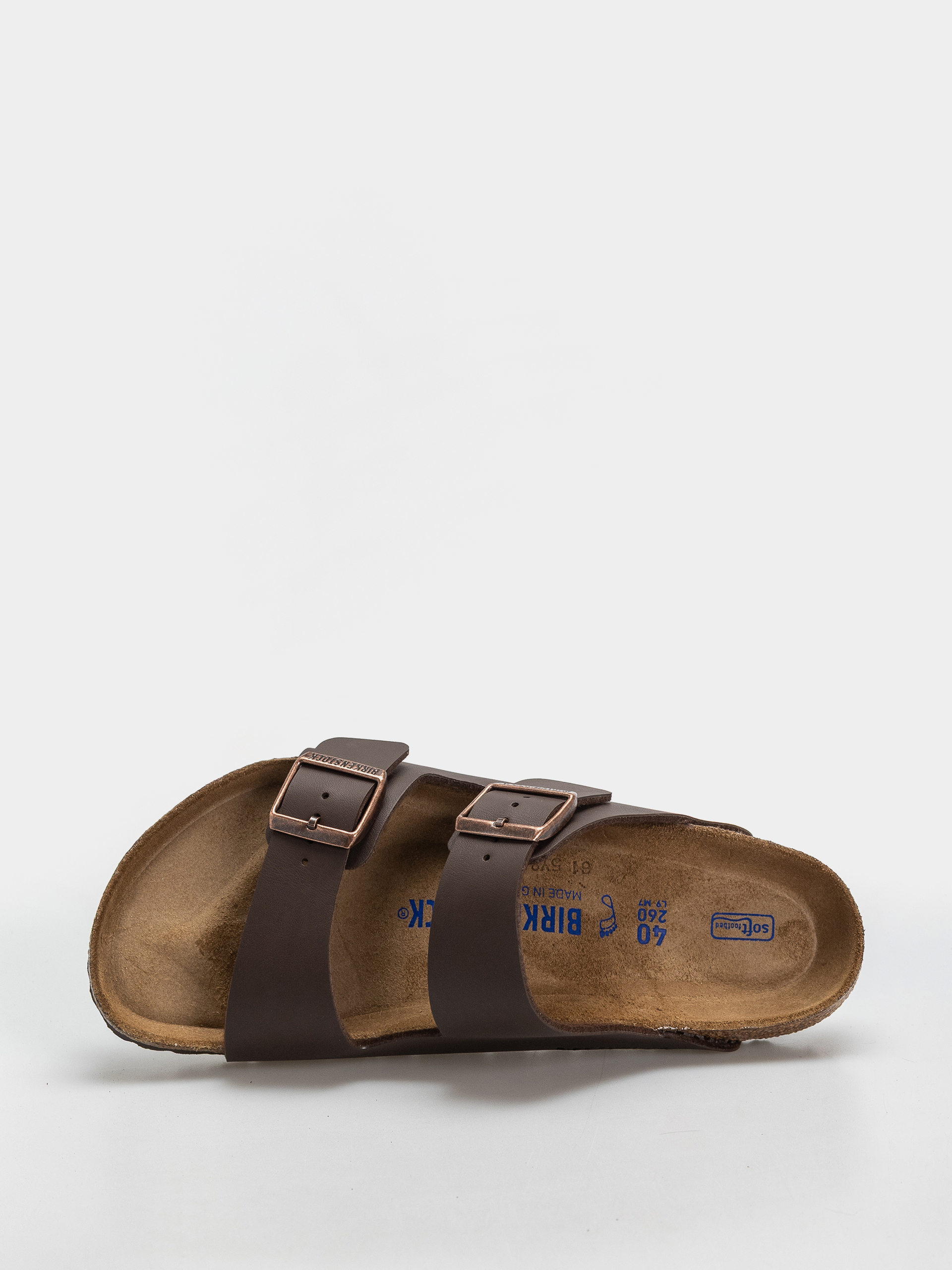 Plážovky Birkenstock Arizona Soft Footbed Birko Flor Regular (dark brown)