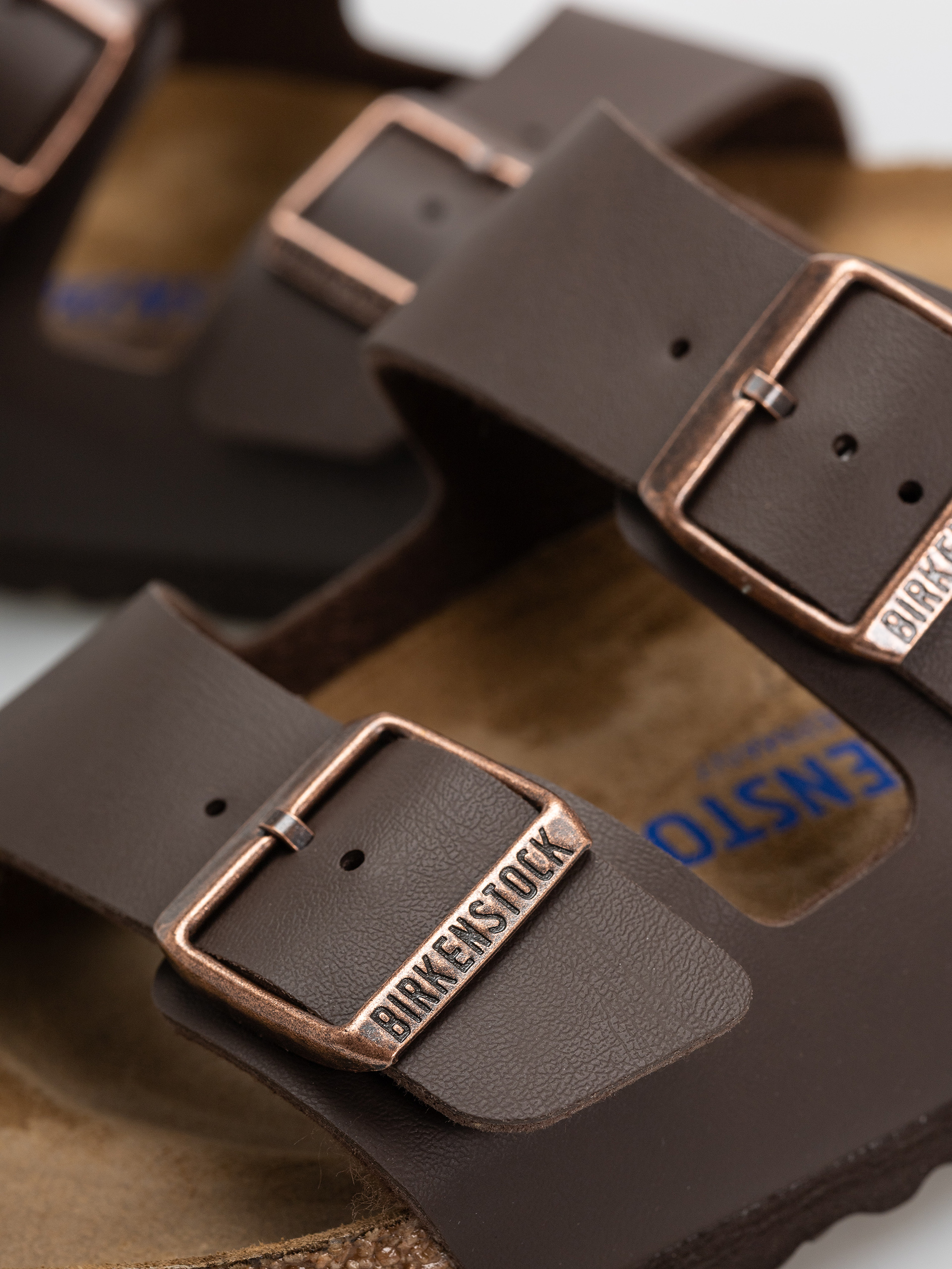 Plážovky Birkenstock Arizona Soft Footbed Birko Flor Regular (dark brown)