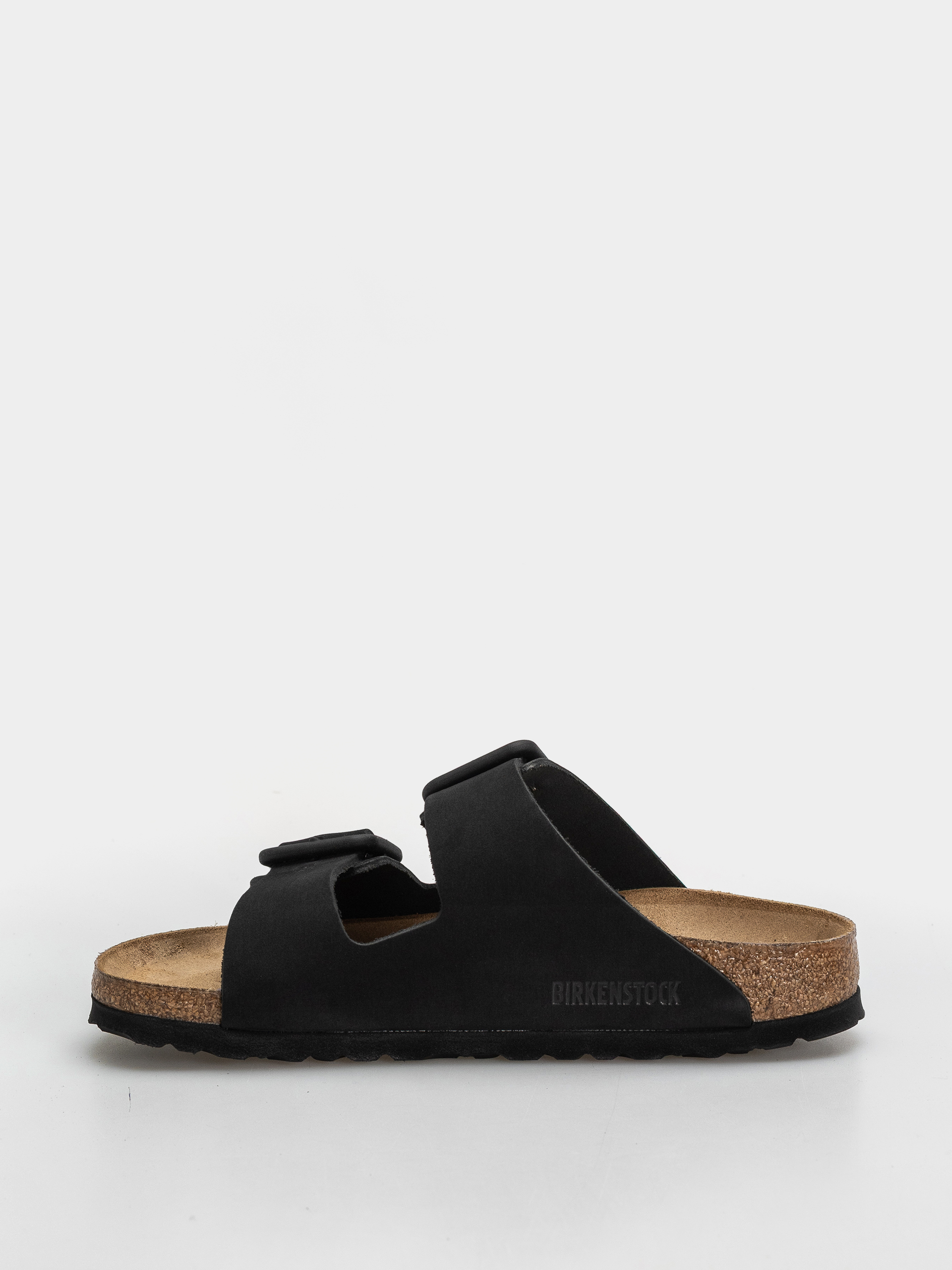 Plážovky Birkenstock Arizona Wire Buckle Nubuck Leather Narrow (black)