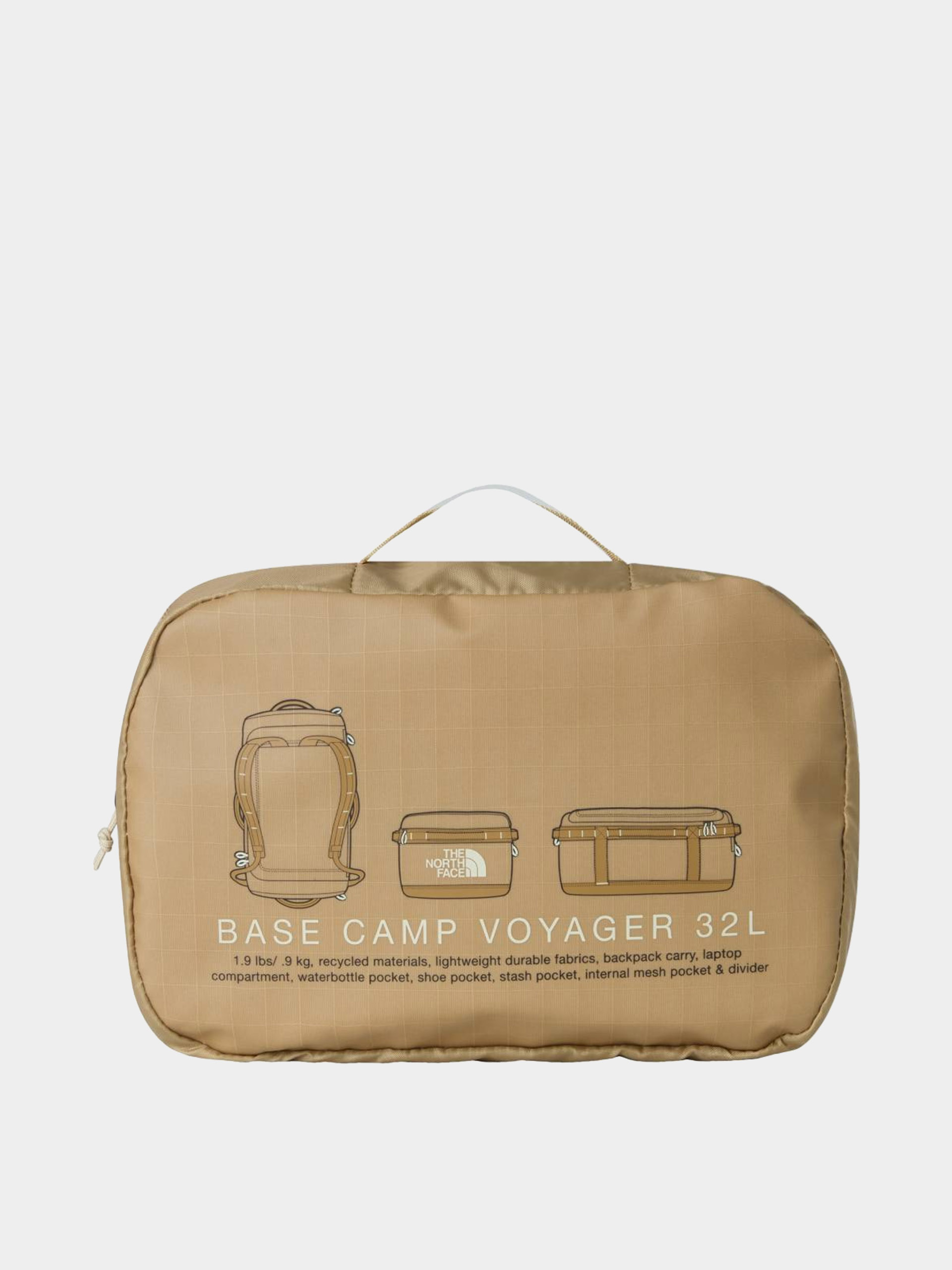 Taška The North Face Base Camp Voyager Duffel 32L (khaki stone/uti)