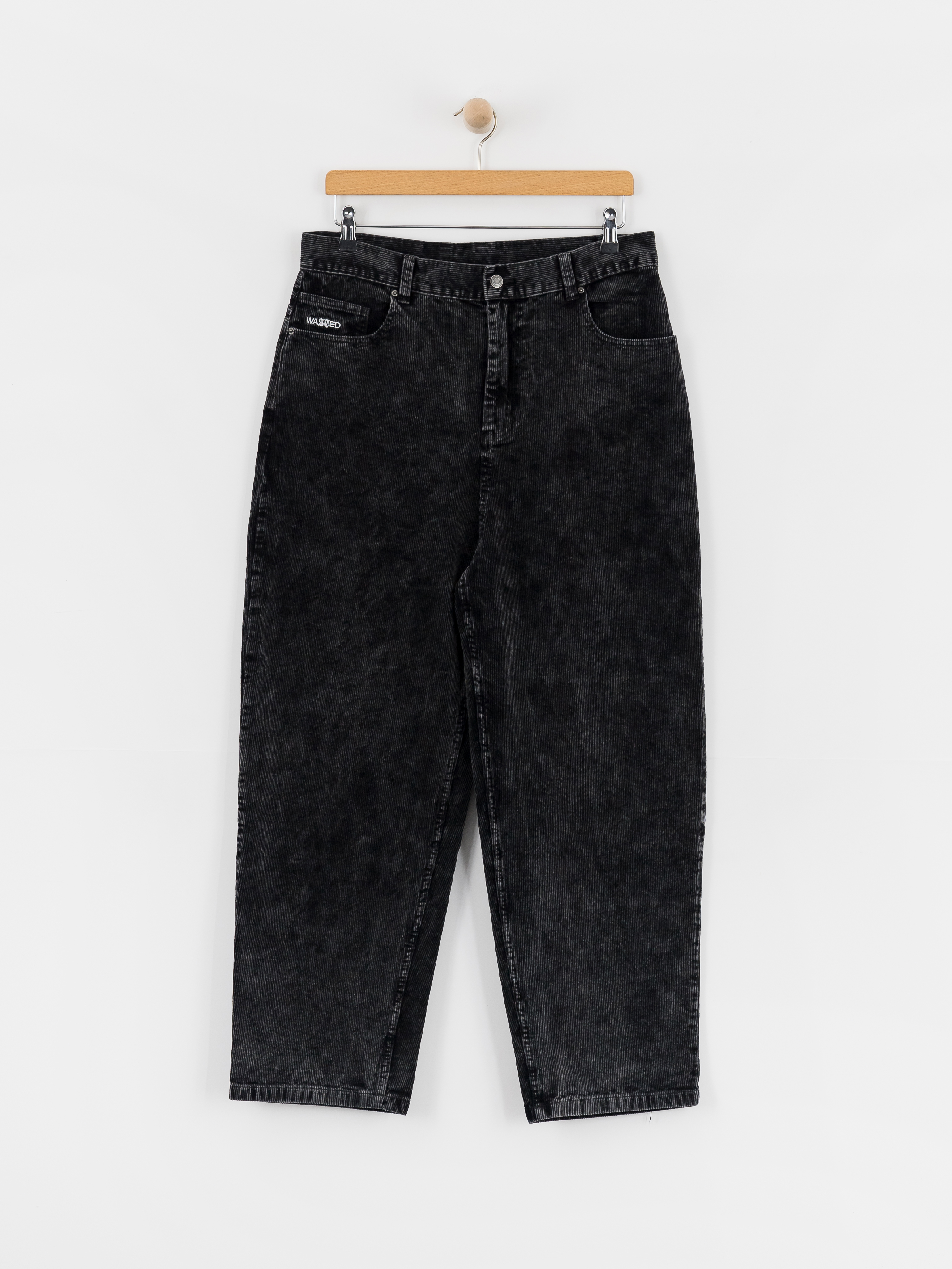 Kalhoty Wasted Paris Faded Corduroy Casper (faded black)