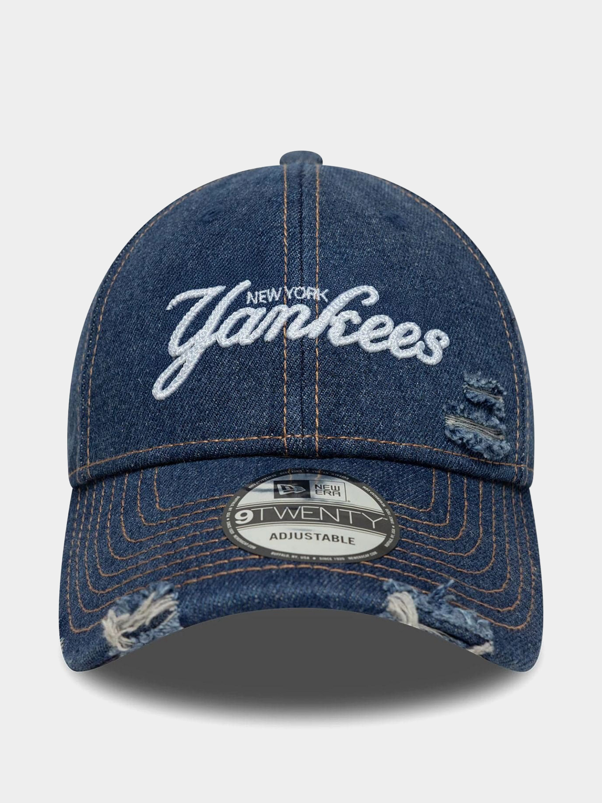 Kšiltovka  New Era Denim Distress 9Twenty New York Yankees (navy)