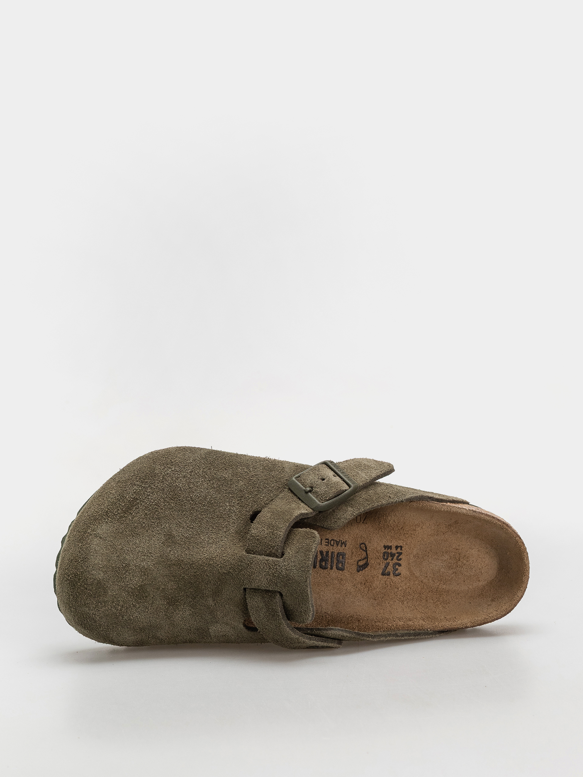 Plážovky Birkenstock Boston Suede Leather Regular (thyme)
