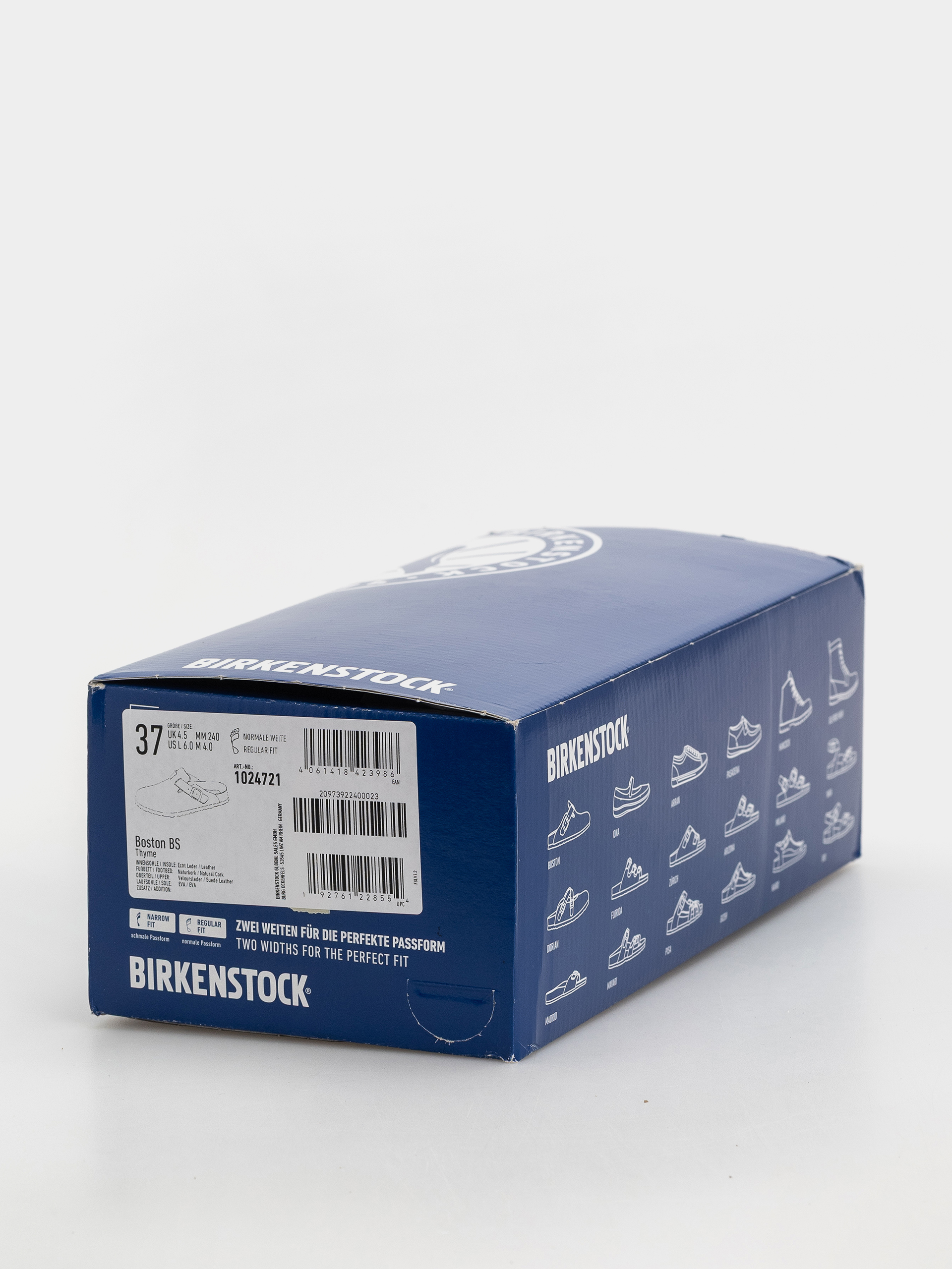 Plážovky Birkenstock Boston Suede Leather Regular (thyme)