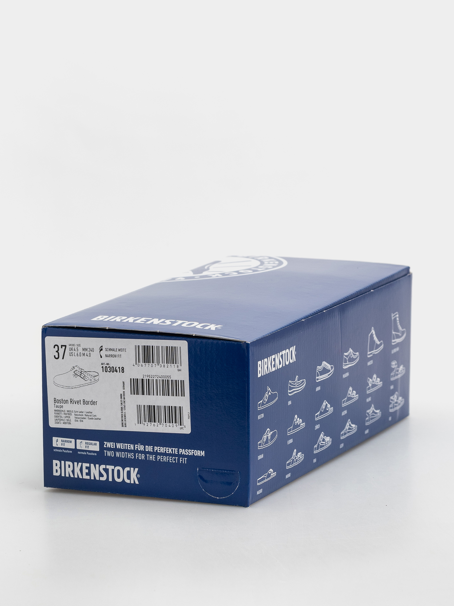 Plážovky Birkenstock Boston Rivets Suede Leather Narrow Wmn (taupe)