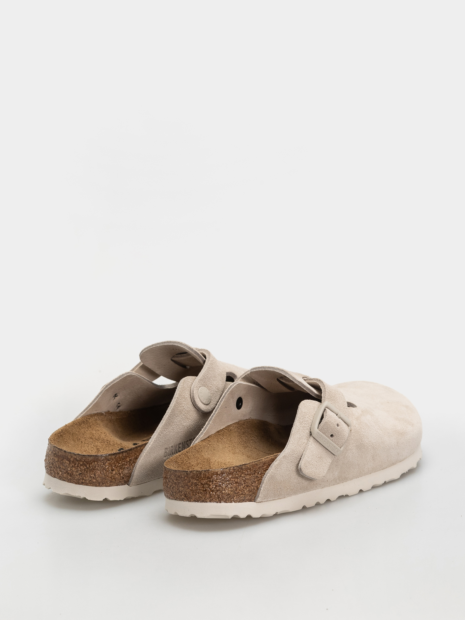 Plážovky Birkenstock Boston Suede Leather Narrow (oyster)