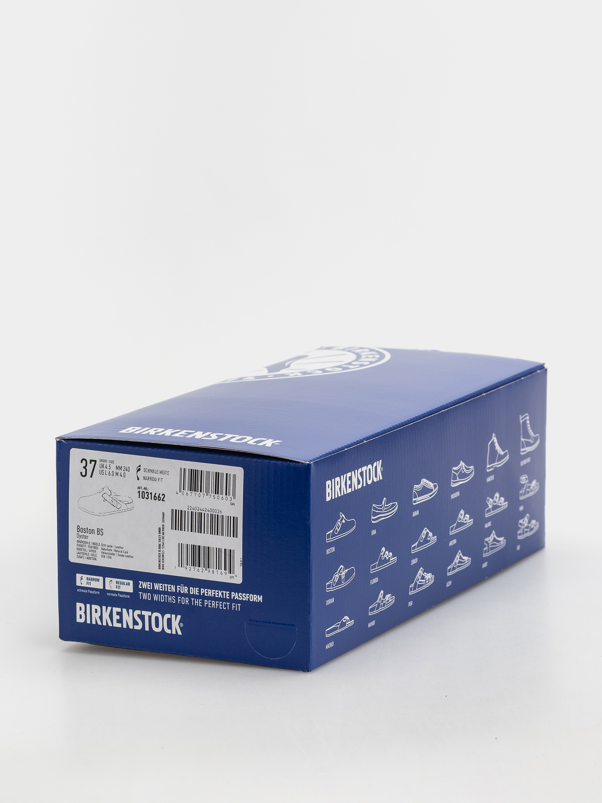 Plážovky Birkenstock Boston Suede Leather Narrow (oyster)