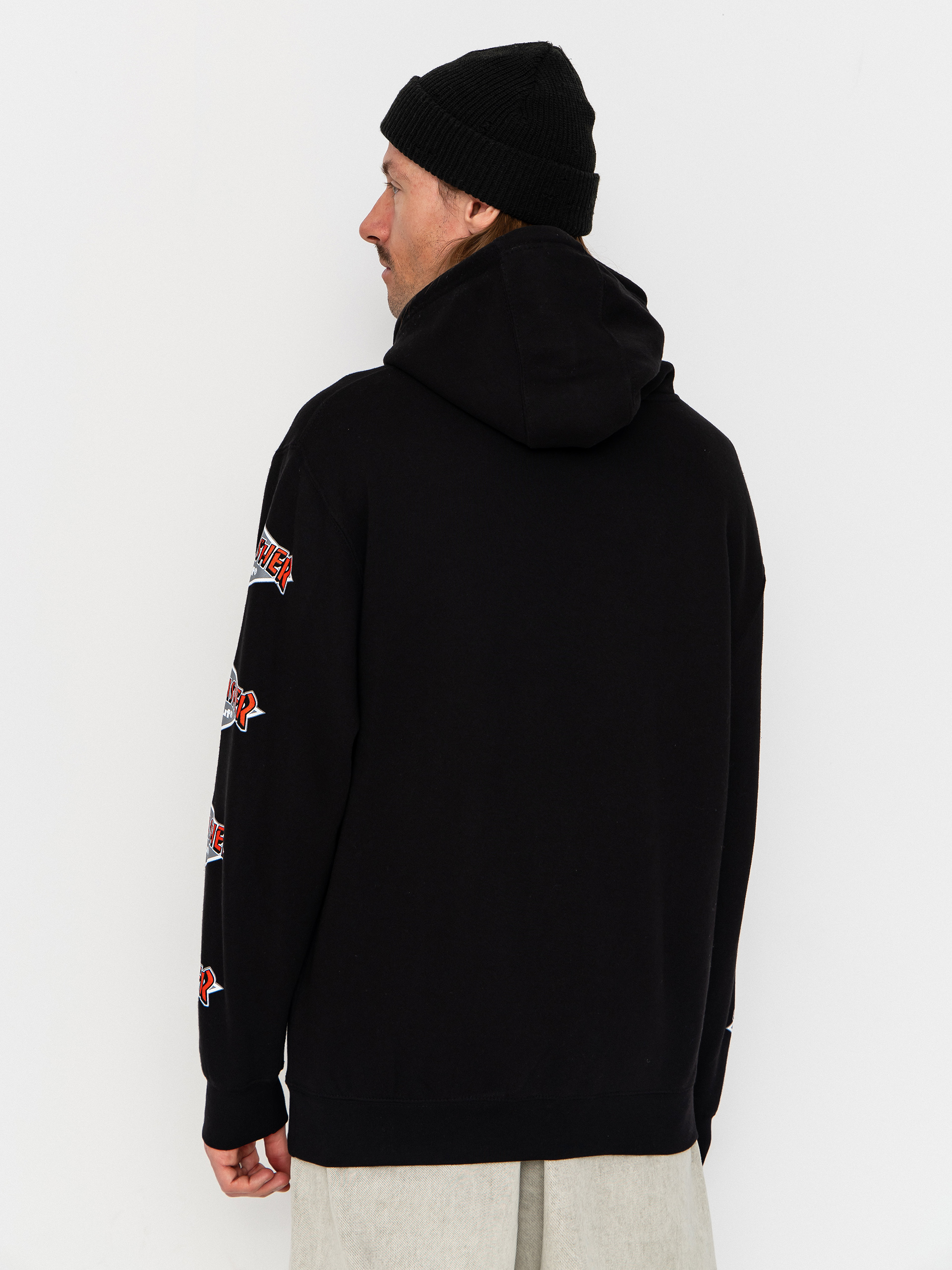Mikina s kapucí HUF X Thrasher Logo HD (black)