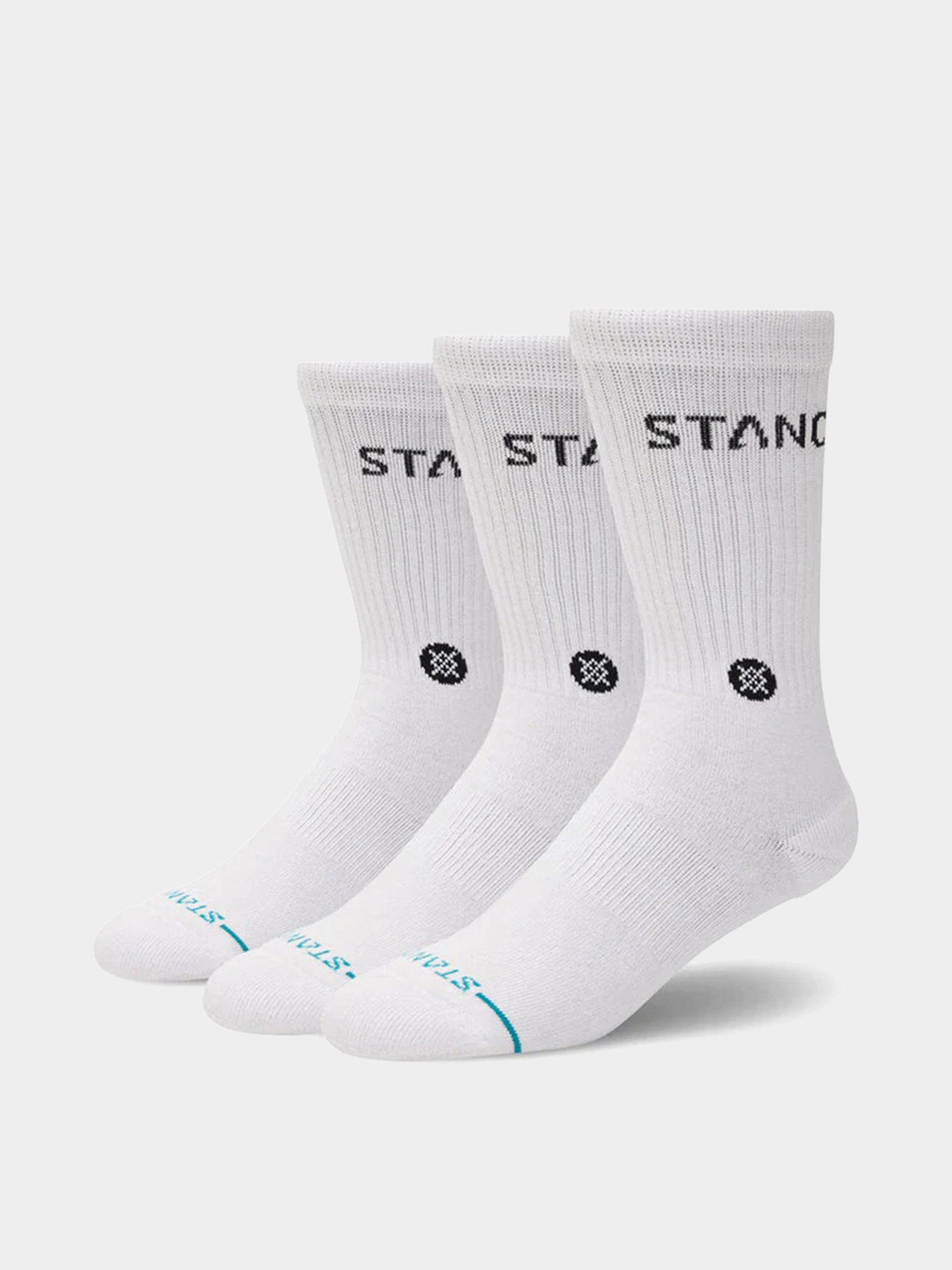 Ponožky Stance Origin 3 Pack Quarter (white)