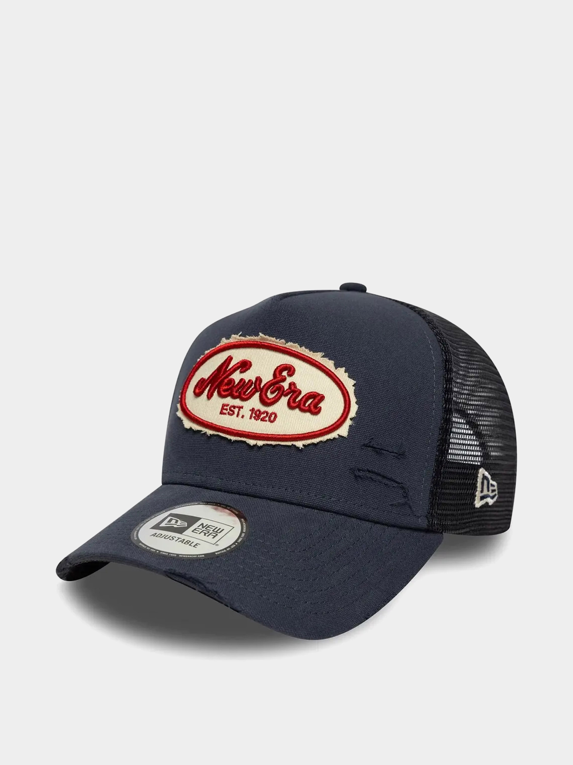 Kšiltovka  New Era Oval Canvas Distress Trucker (navy)