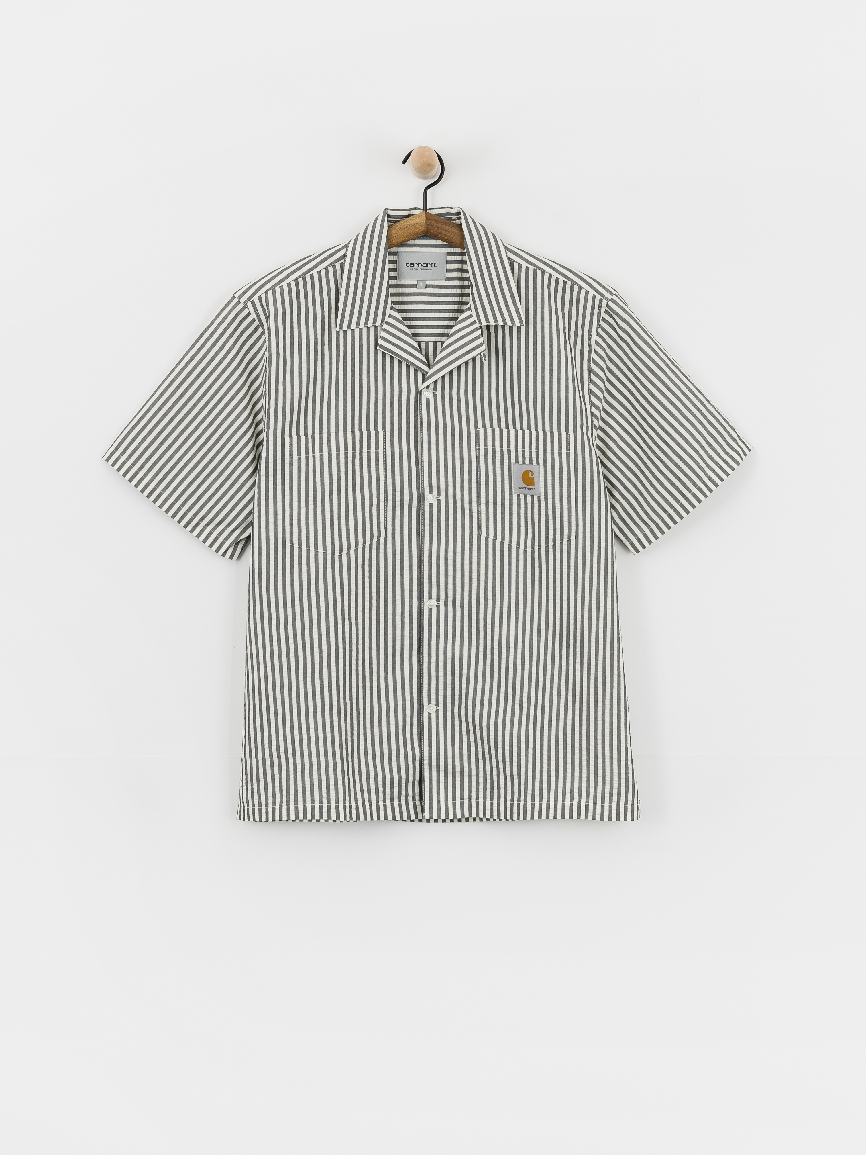 Košile Carhartt WIP Leavel (leavel stripe/black/wax)